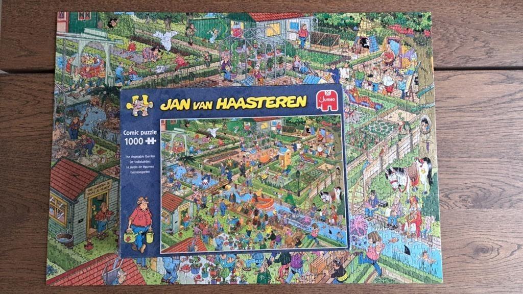 Jan van Haasteren - the vegatable garden - 1000 stukjes, Ophalen of Verzenden, 500 t/m 1500 stukjes, Zo goed als nieuw, Legpuzzel