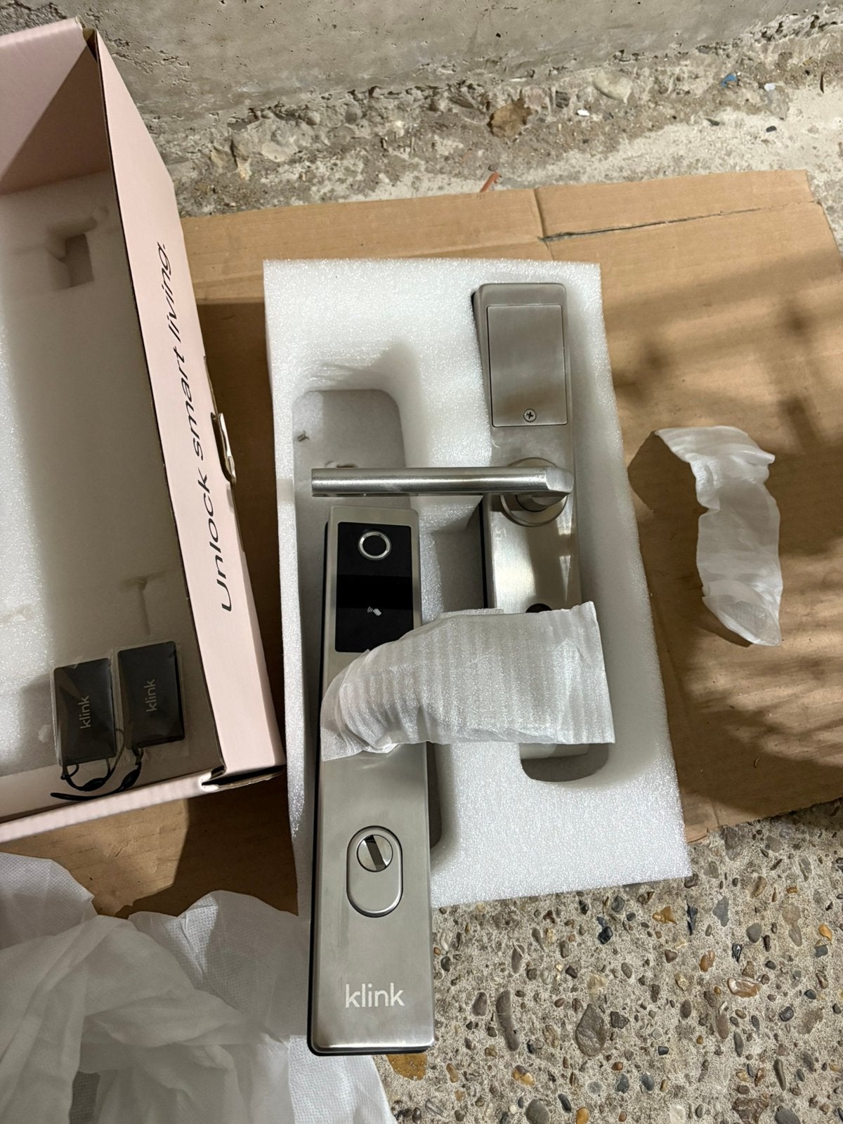 Klink Smart One Slimme Deurklink RVS – Compleet, Ophalen of Verzenden, Rvs, Klink of Kruk