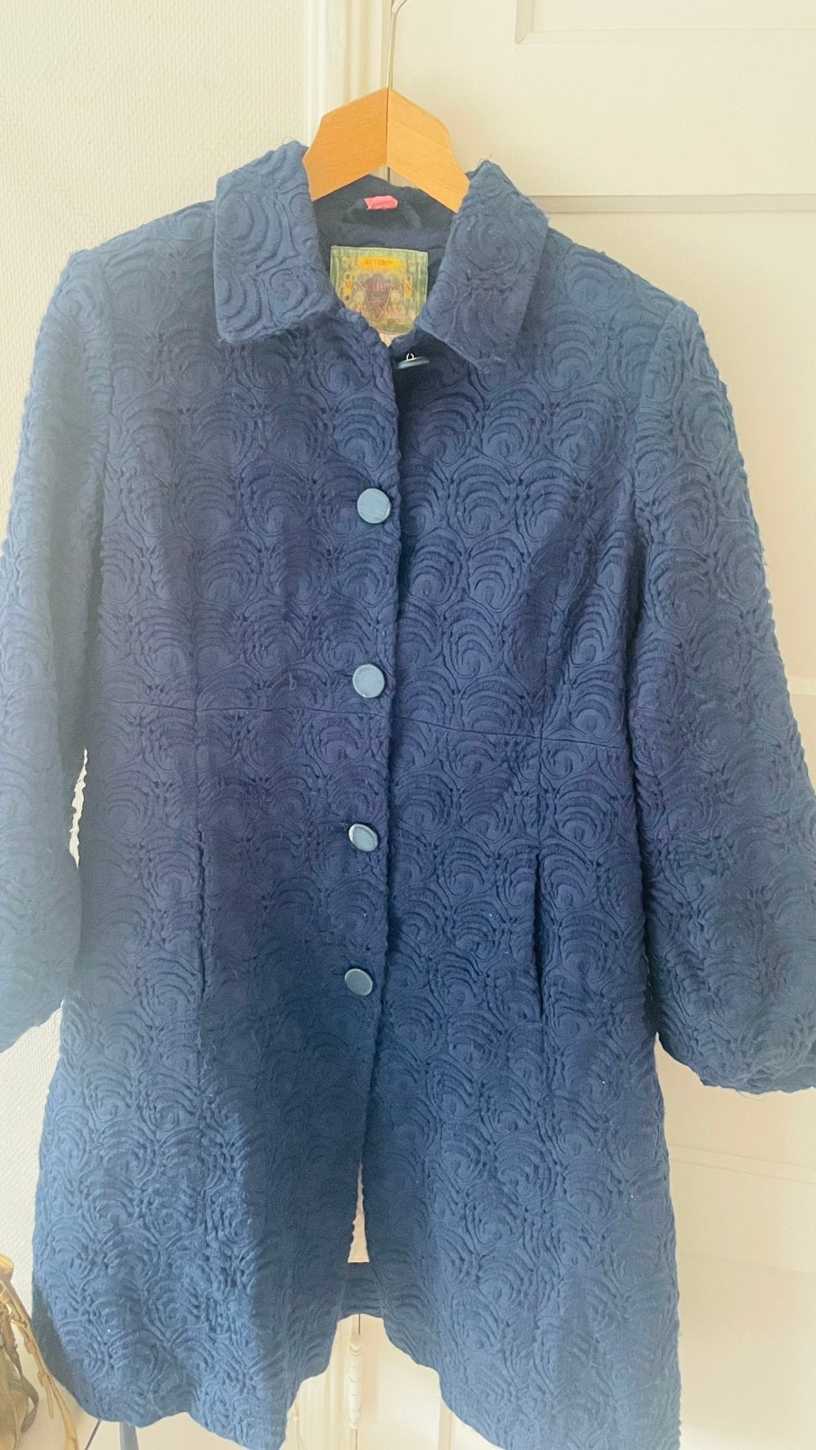 Te koop: winterjas, Noa Noa, blauw, maat38/40, Ophalen of Verzenden, Zo goed als nieuw, Maat 38/40 (M), Blauw