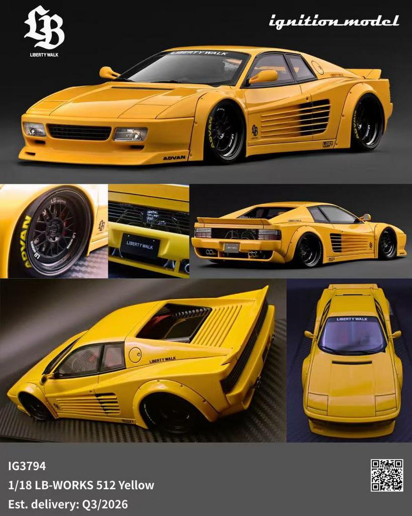Ferrari 512M LB Works Ignition Model 1:18 NIEUW ! C4F, Overige merken, IM, ., Nieuw