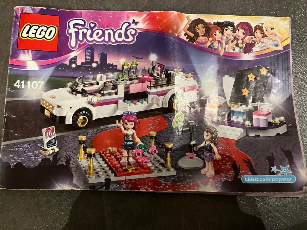 Lego Friends Popster Limousine 41107, Lego, Friends, Zo goed als nieuw, Complete set