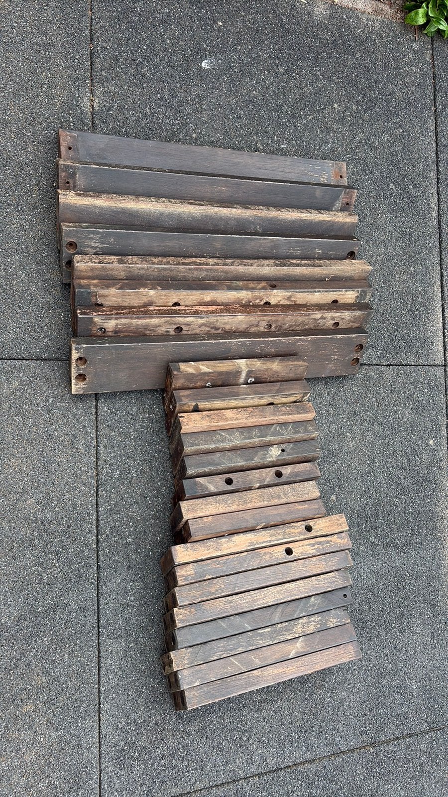 Wenge hout, Doe-het-zelf en Verbouw, Hout en Planken, Ophalen, Gebruikt, 25 tot 50 mm, Plank