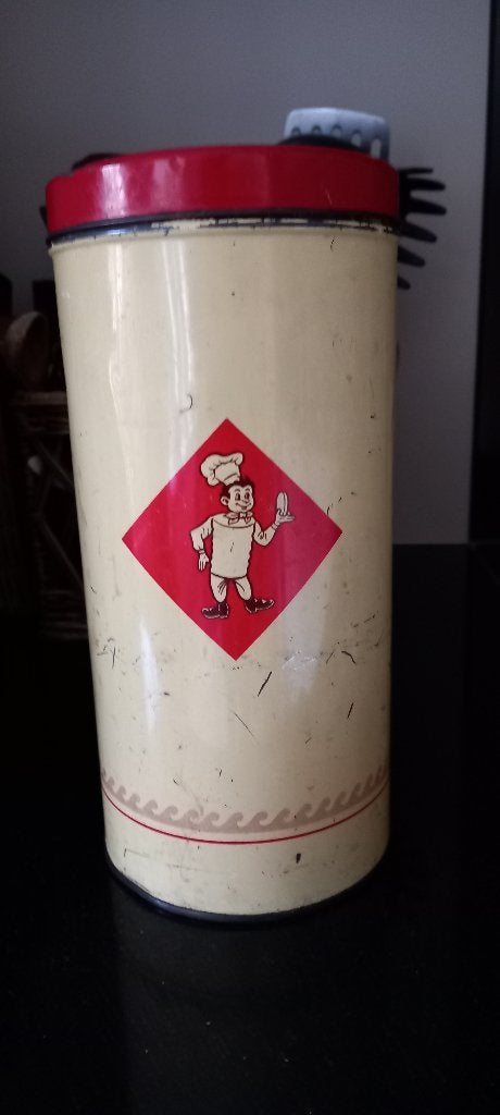 Vintage Bolletje Beschuitbus - Hoog Rond Model, Verzamelen, Ophalen of Verzenden, Gebruikt, Beschuit, Bolletje