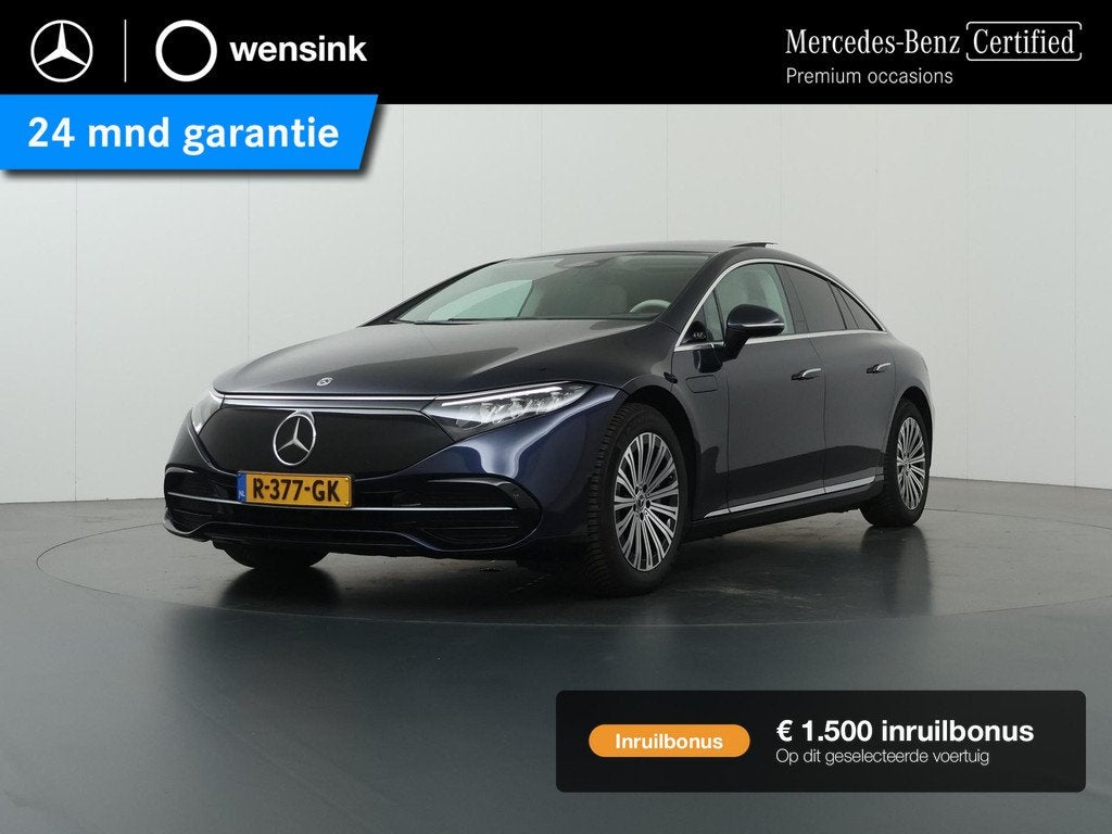 Mercedes-Benz EQS 350 Business Line 90 kWh | Trekhaak | Memo, Auto's, Mercedes-Benz, Achterwielaandrijving, Gebruikt, 624 km, Blauw