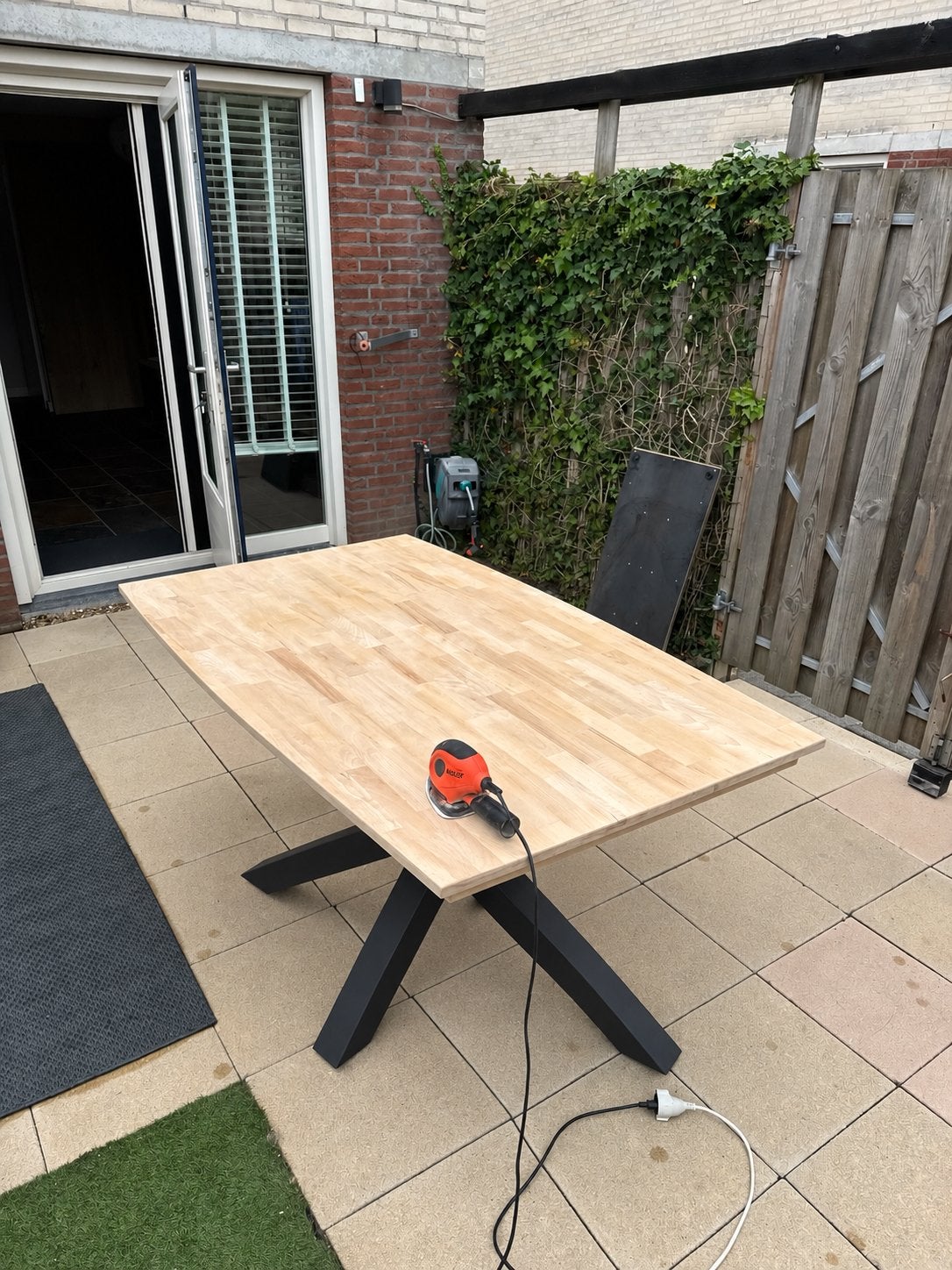 Deens Ovaal Tafelblad - 160x100 cm (massief hout), Ophalen, Gebruikt, 100 tot 150 cm, 150 tot 200 cm