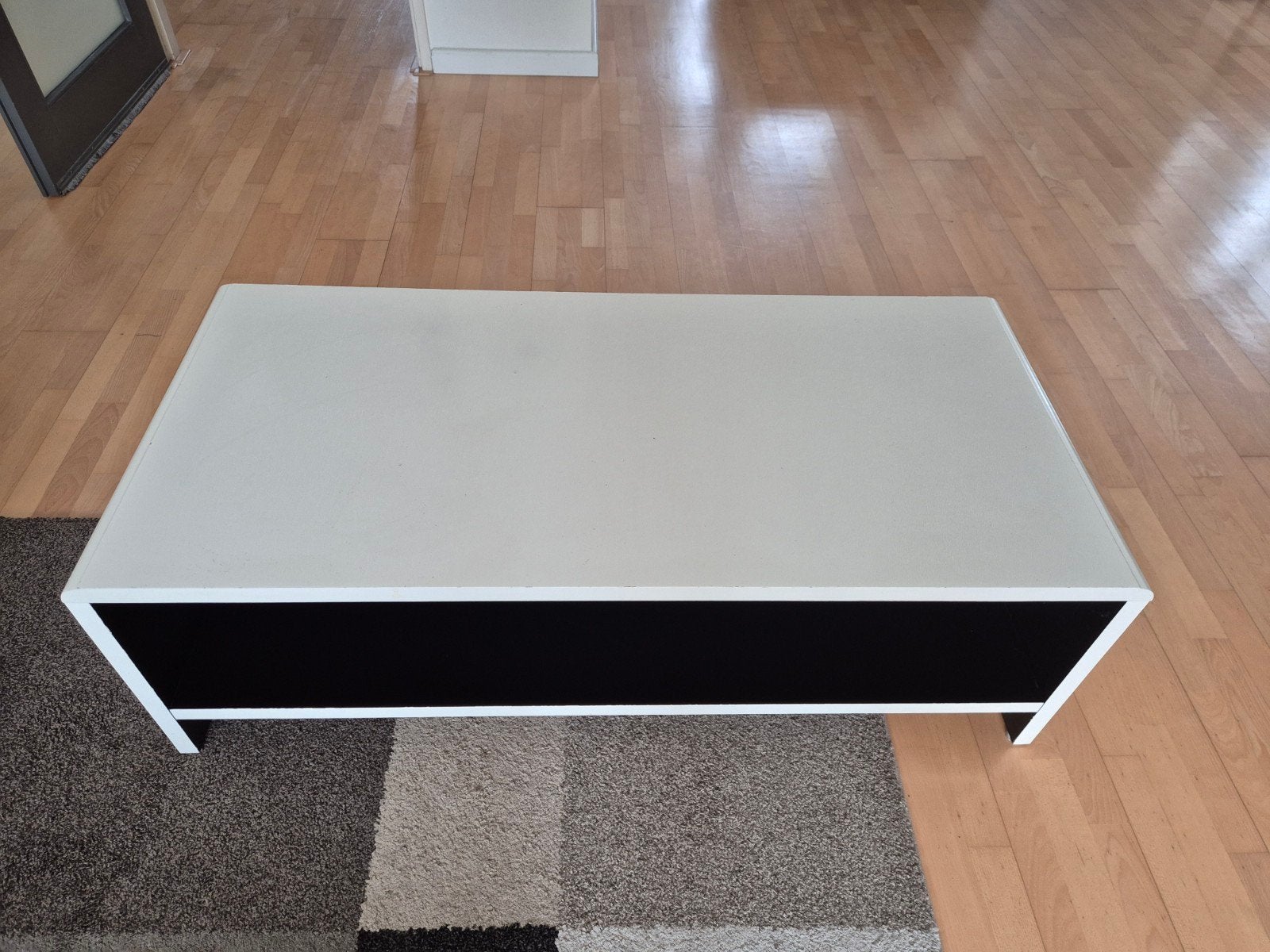Witte salontafel met opbergruimte - Gratis!!, Ophalen, Gebruikt, 100 tot 150 cm, 50 tot 100 cm