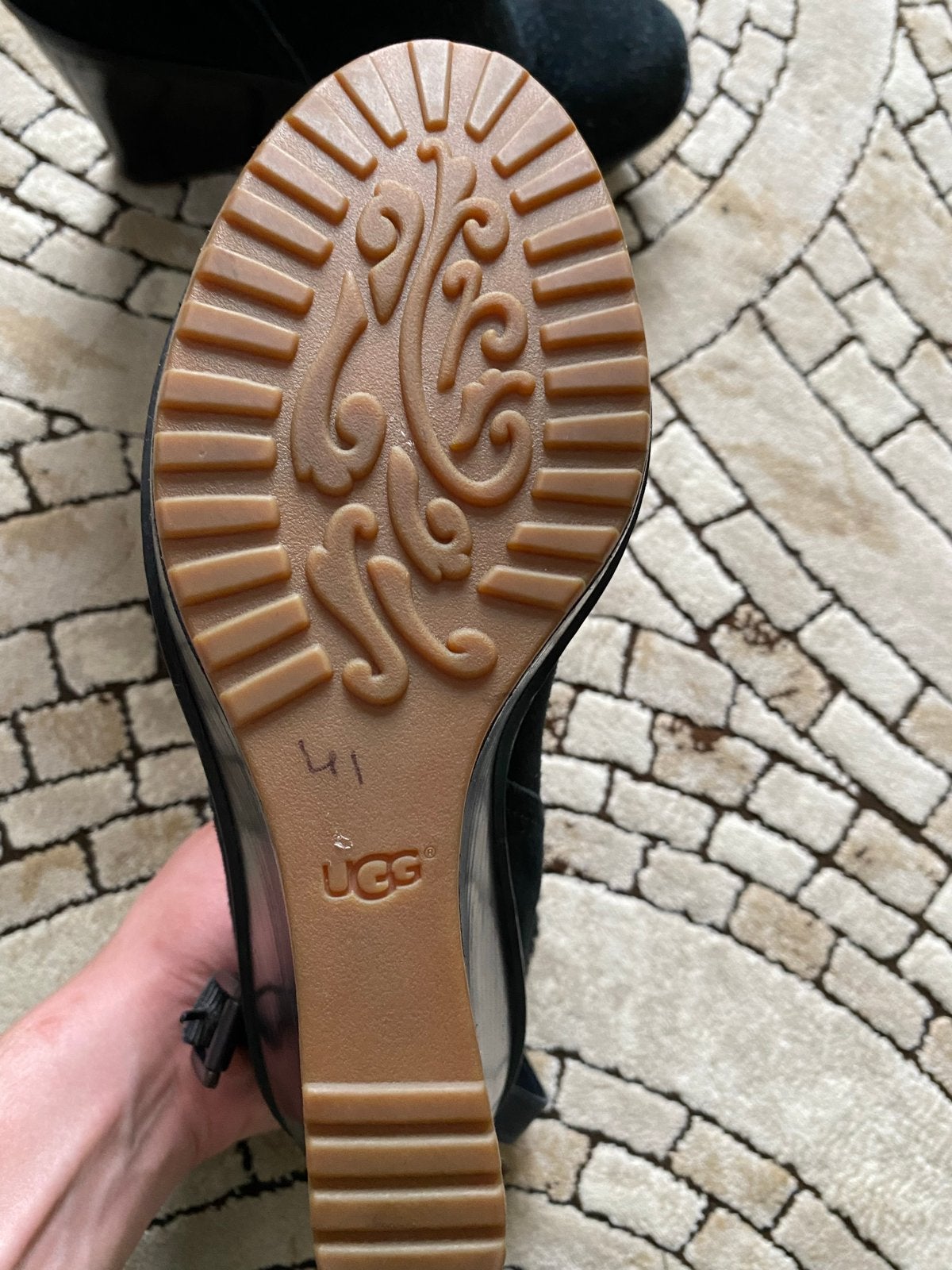 UGG Enkellaarsjes Zwart Maat 40, Ophalen of Verzenden, Gedragen, Zwart, Lage of Enkellaarzen
