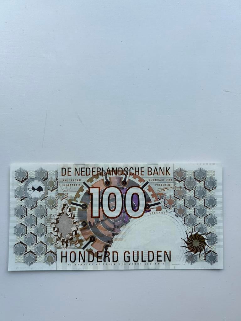 100 Gulden 1992 UNC, Ophalen of Verzenden, 100 gulden, Los biljet