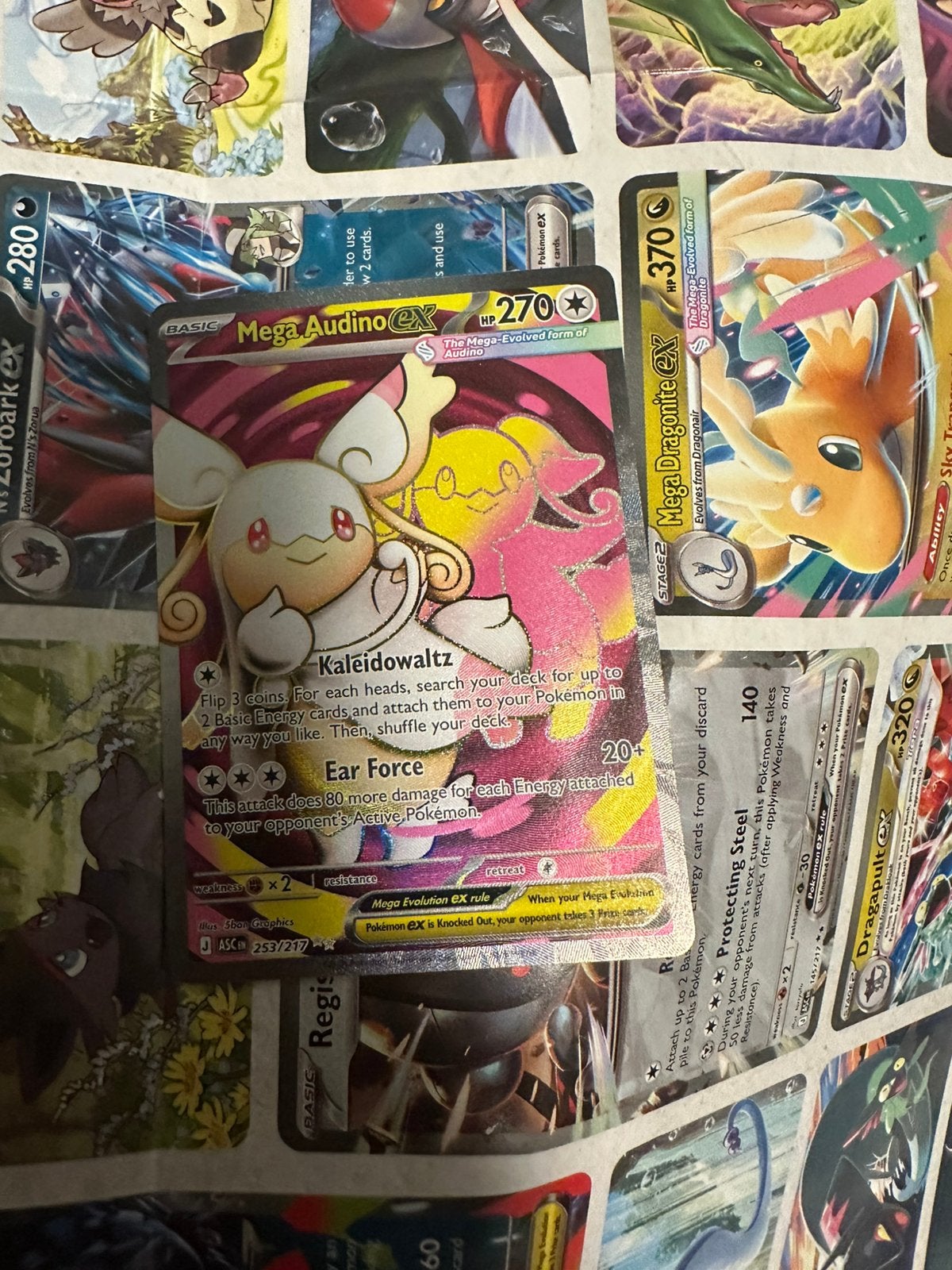 Mega Audino EX 253/217, Ophalen of Verzenden, Zo goed als nieuw