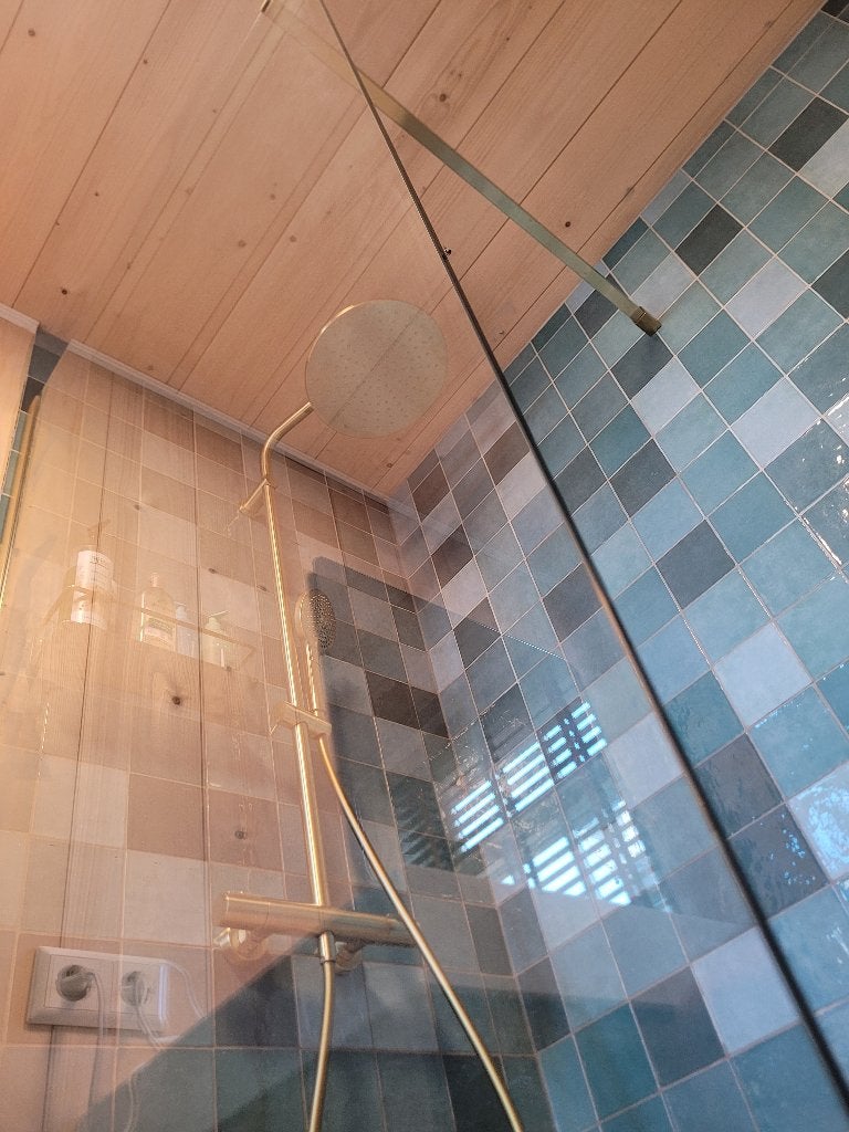 Glazen douchewand antikalk 90 x 200, Ophalen, Zo goed als nieuw, Glas, Douche