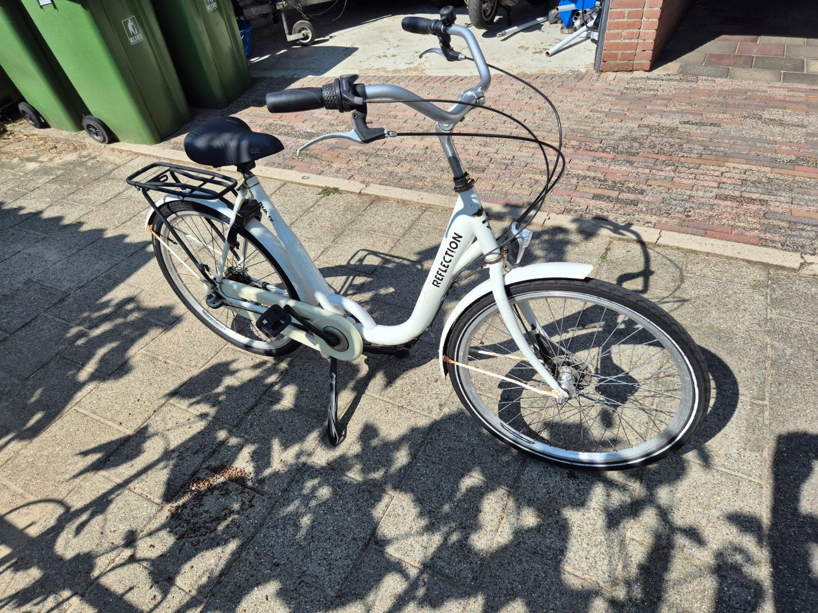 Damesfiets Reflection - Wit, met gebruiksporen, Velgrem, 50 tot 53 cm, Ophalen, Overige merken