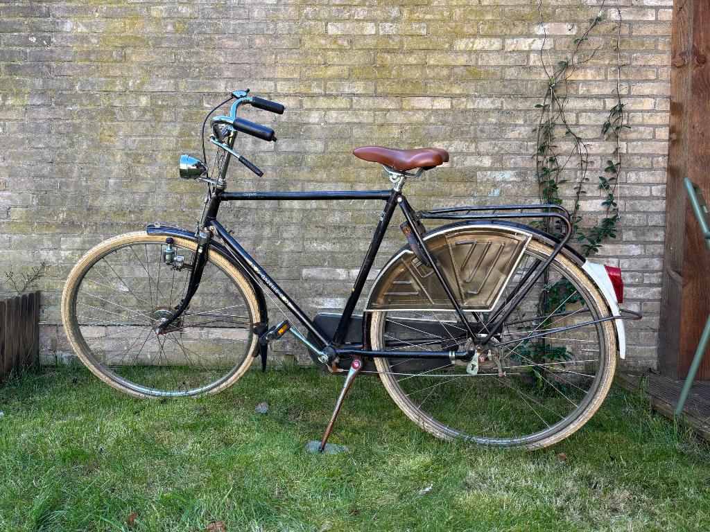 Vintage Gazelle herenfiets - opknapper - zwart - stangremmen, Fietsen en Brommers, Ophalen, Gebruikt, Versnellingen, 57 tot 61 cm