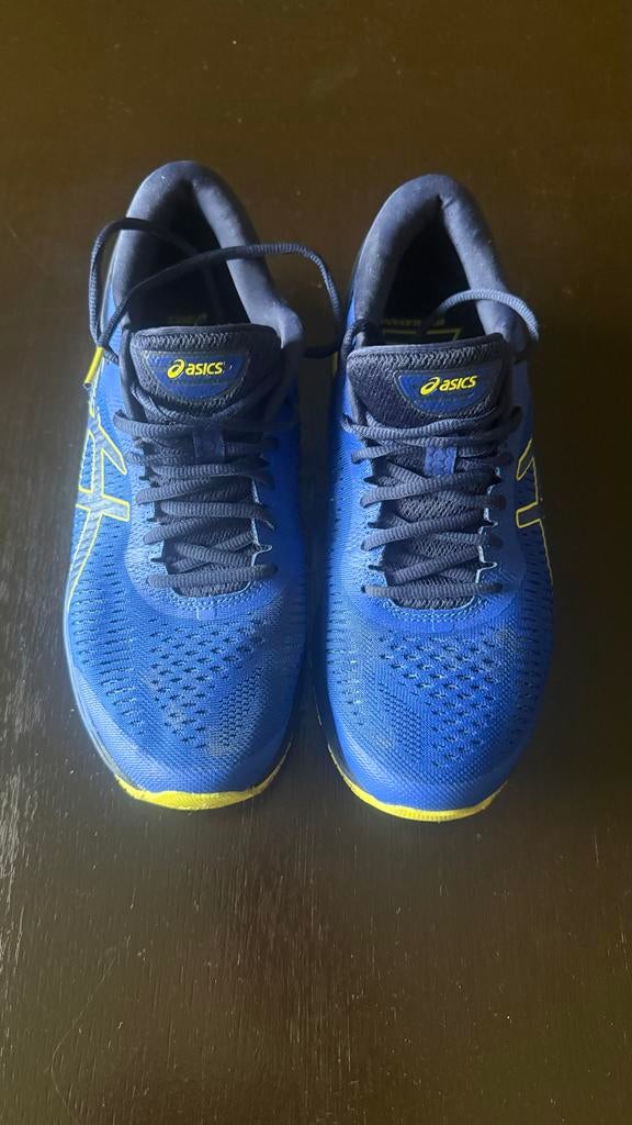 Asics Gel-Kayano 29 Hardloopschoenen - Blauw/Geel MAAT 42, Ophalen, Hardloopschoenen, Zo goed als nieuw, Hardlopen