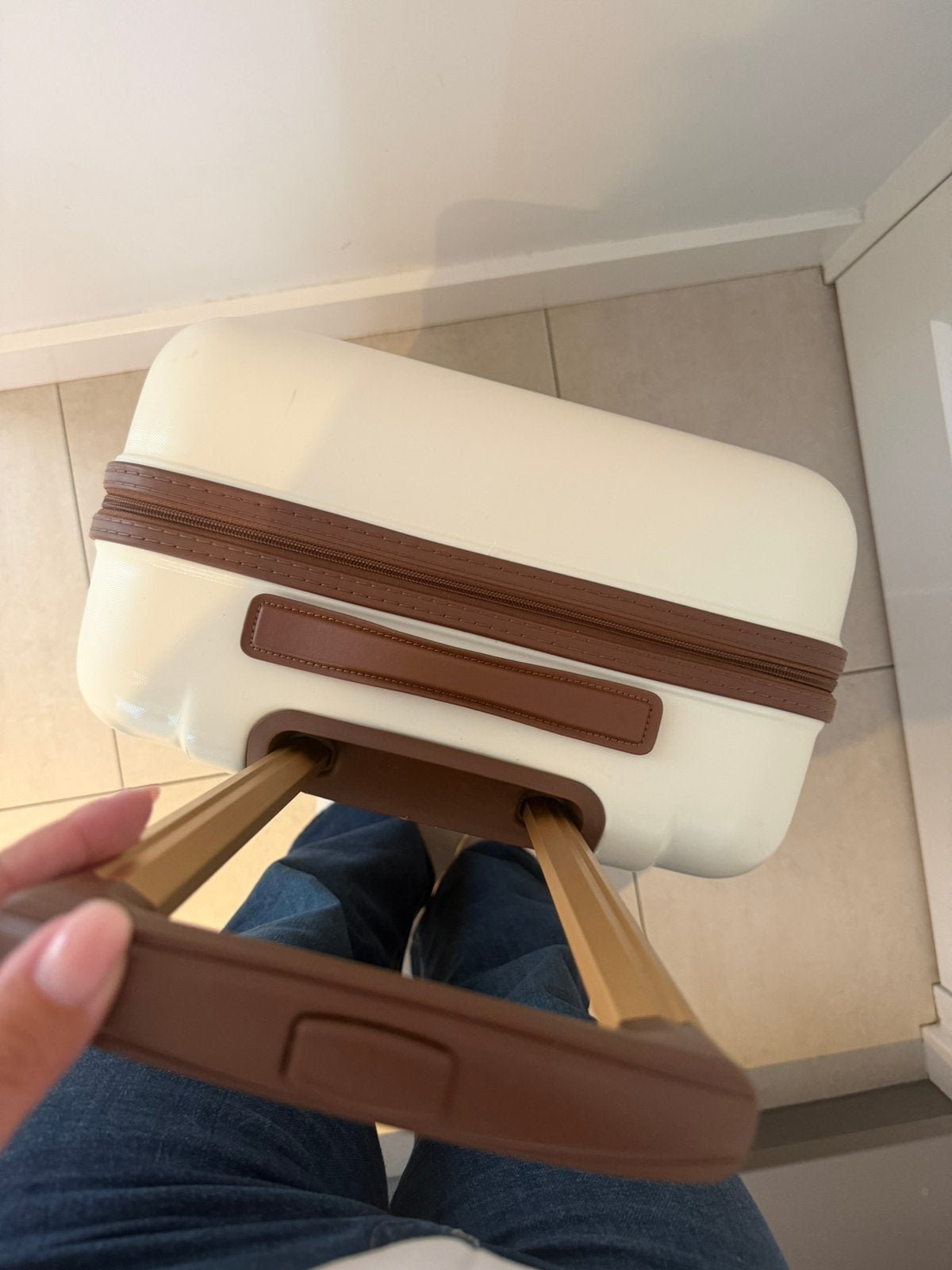 Suitsuit reiskoffer trolley 66 cm | Fab Seventies | white, 60 tot 70 cm, Hard kunststof, Slot, Ophalen of Verzenden