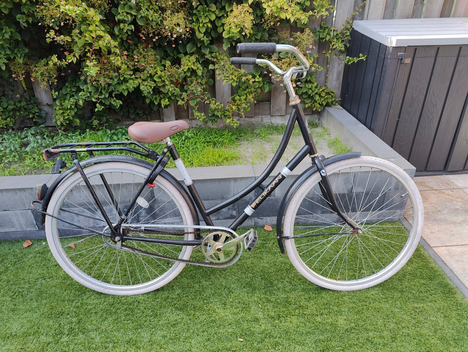 damesfiets, Ophalen, Gebruikt, Terugtraprem, Pelikaan