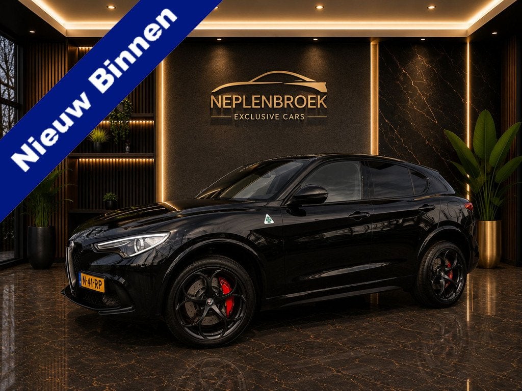 Alfa Romeo Stelvio 2.9 V6 AWD Quadrifoglio 510 PK Adaptive C, Auto's, Alfa Romeo, Automaat, Gebruikt, 510 pk, Zwart