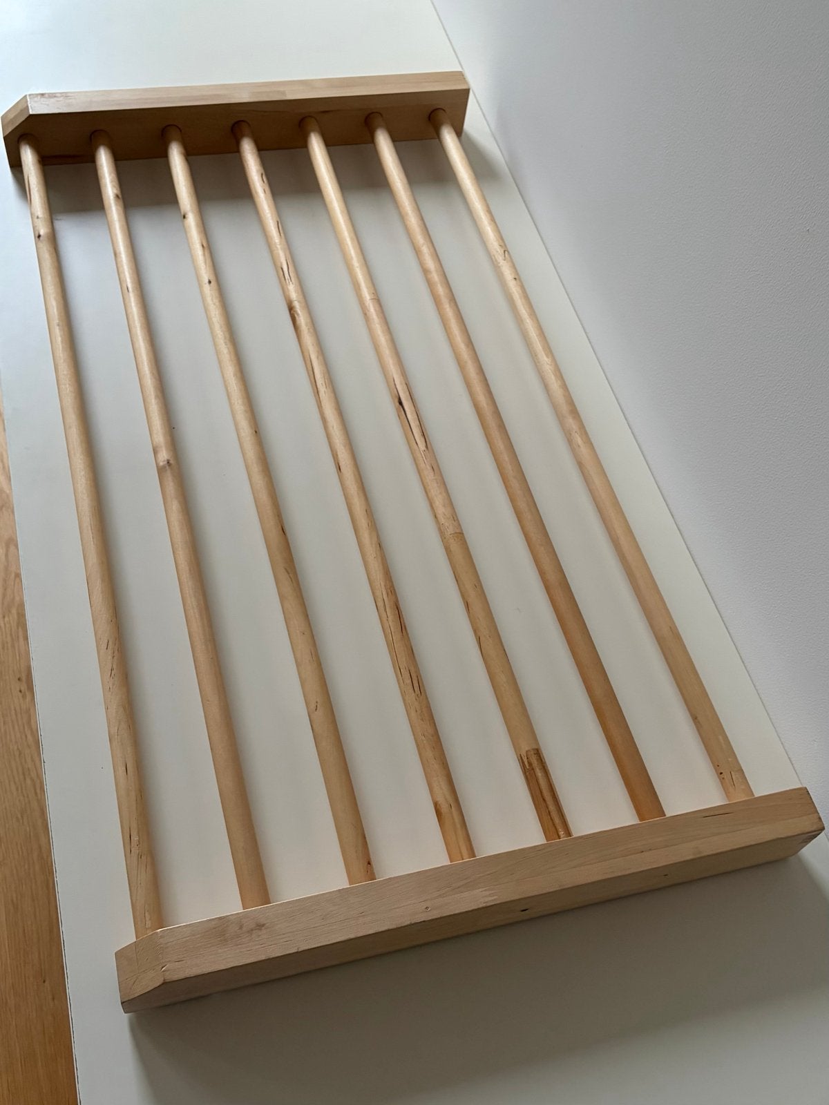IKEA KOMPLEMENT Birch Pull-Out Trouser Rack + Runners, Ophalen, Gebruikt, 50 tot 100 cm, Minder dan 100 cm