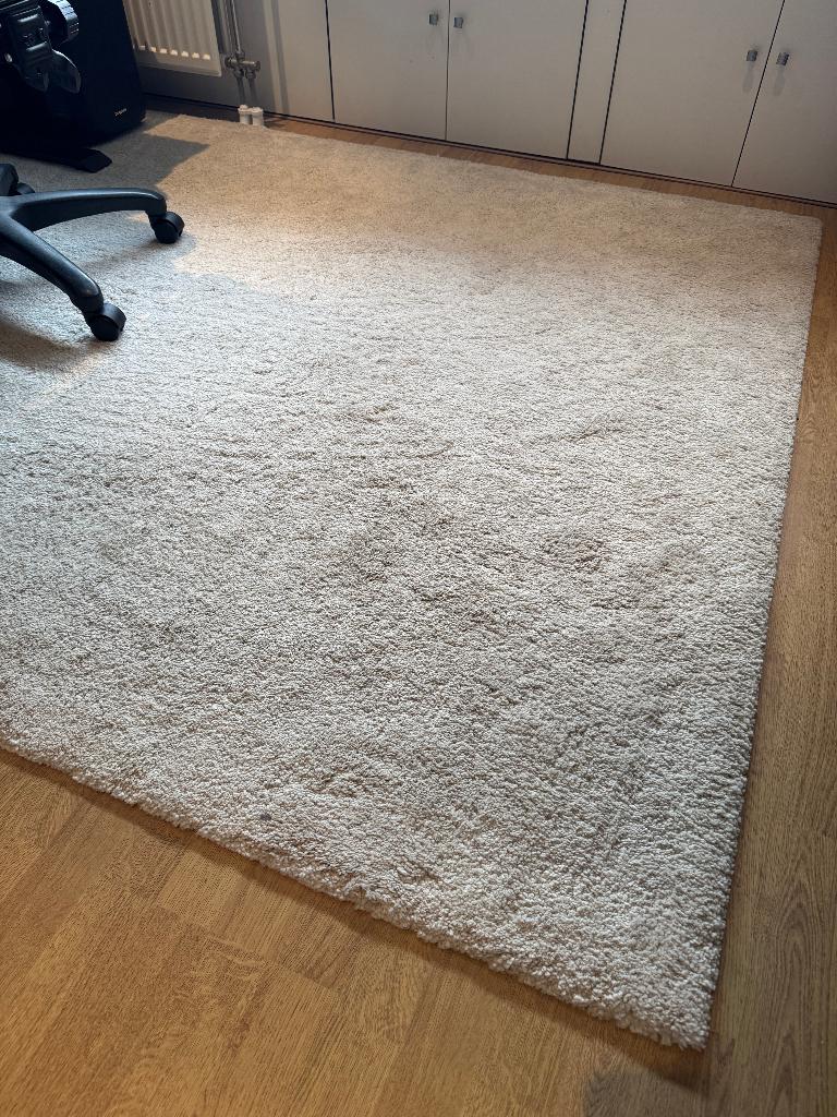 Net wit vloerkleed / tapijt / carpet - mag snel weg, Ophalen, Wit, 150 tot 200 cm, Zo goed als nieuw