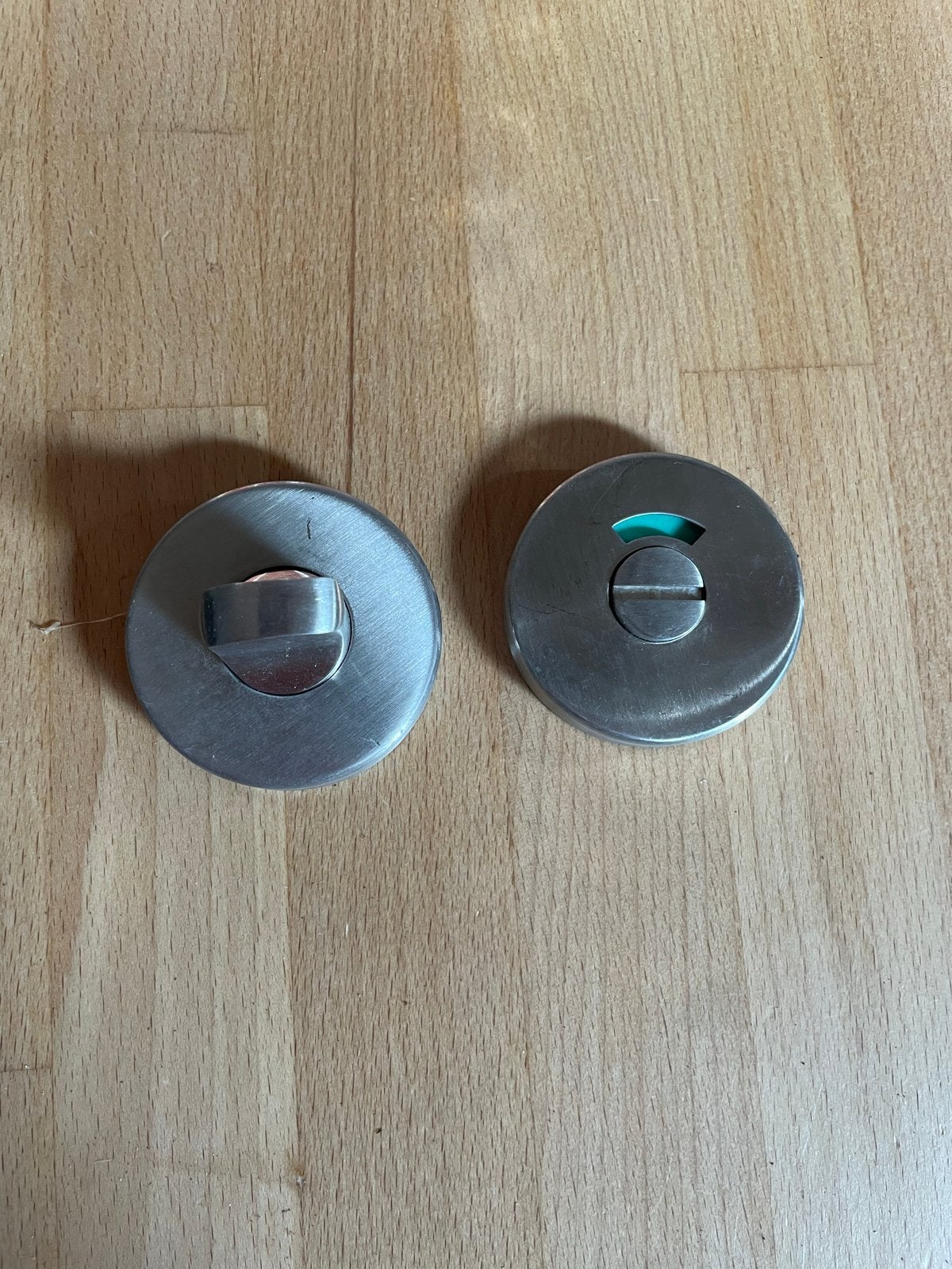WC slot met vrij/bezet indicator - meerdere beschikbaar, Doe-het-zelf en Verbouw, Ophalen of Verzenden, Gebruikt, Rvs, Slot