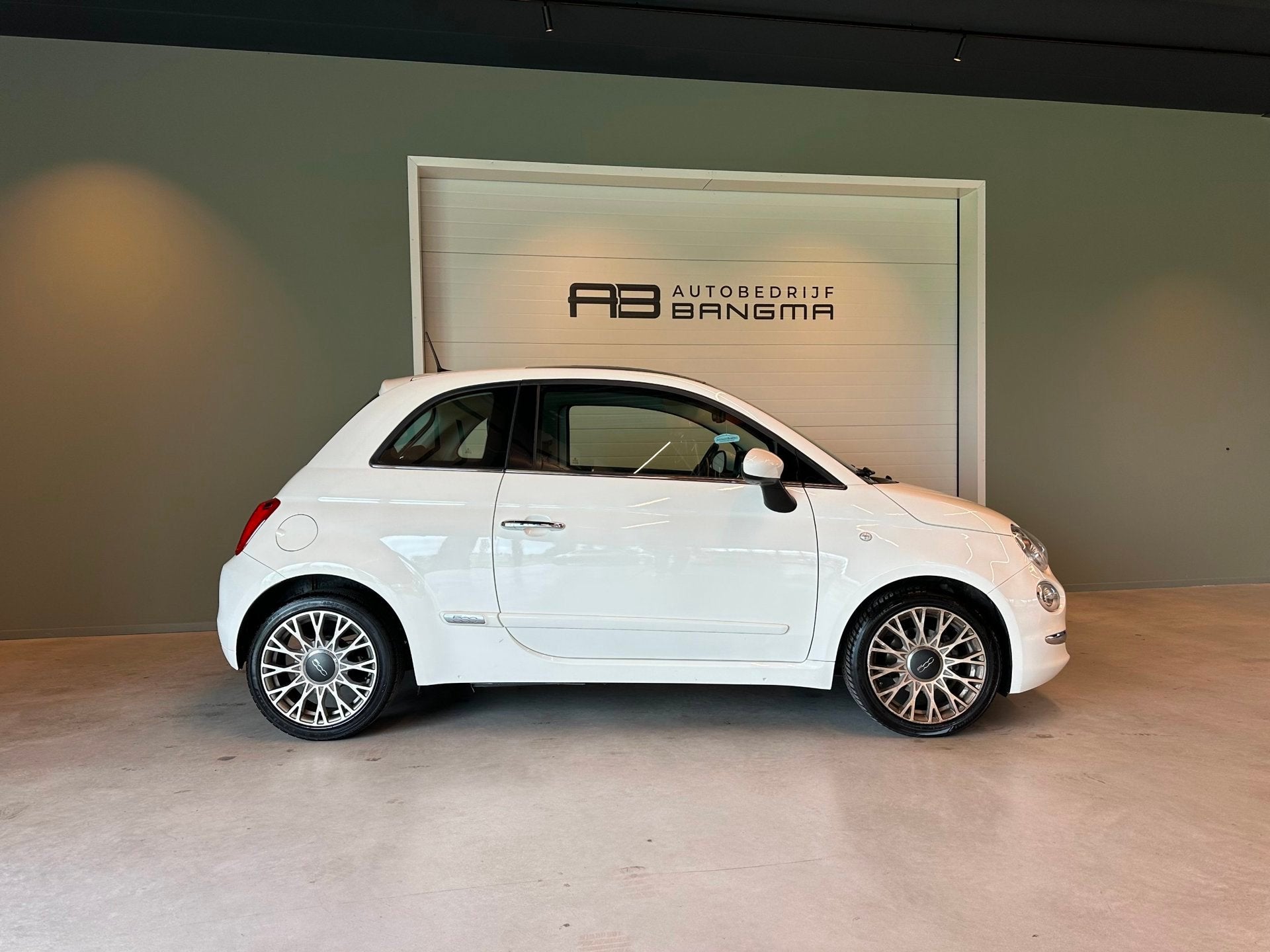 Fiat 500 0.9 TwinAir TURBO AUTOMAAT LOUNGE-uitv|LM-VELGEN|AI, Stof, Gebruikt, Met garantie (alle), Wit