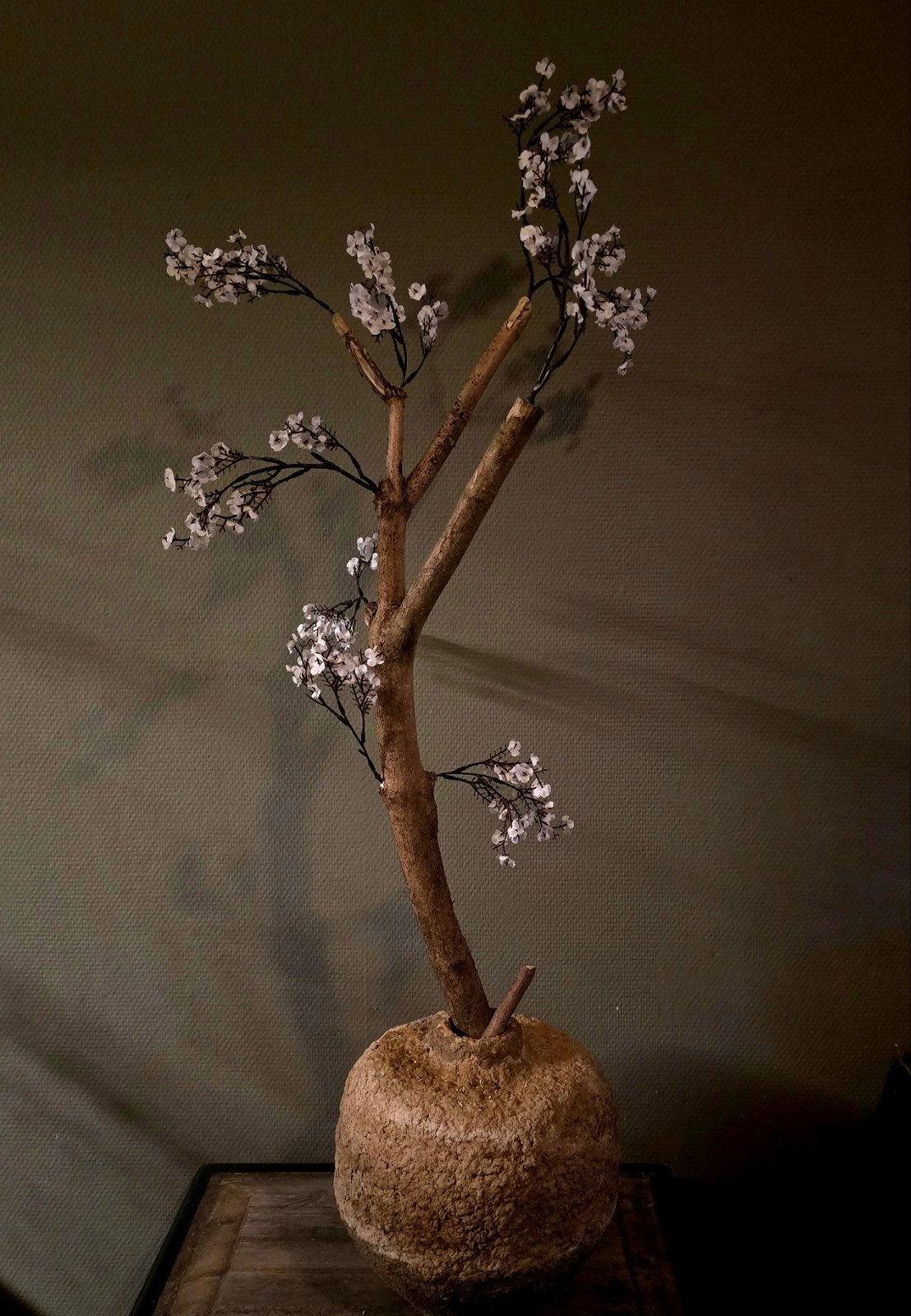 Decoratieve kunstbloesem boom, Huis en Inrichting, Binnen, Gebruikt, Met pot of vaas, Ophalen of Verzenden