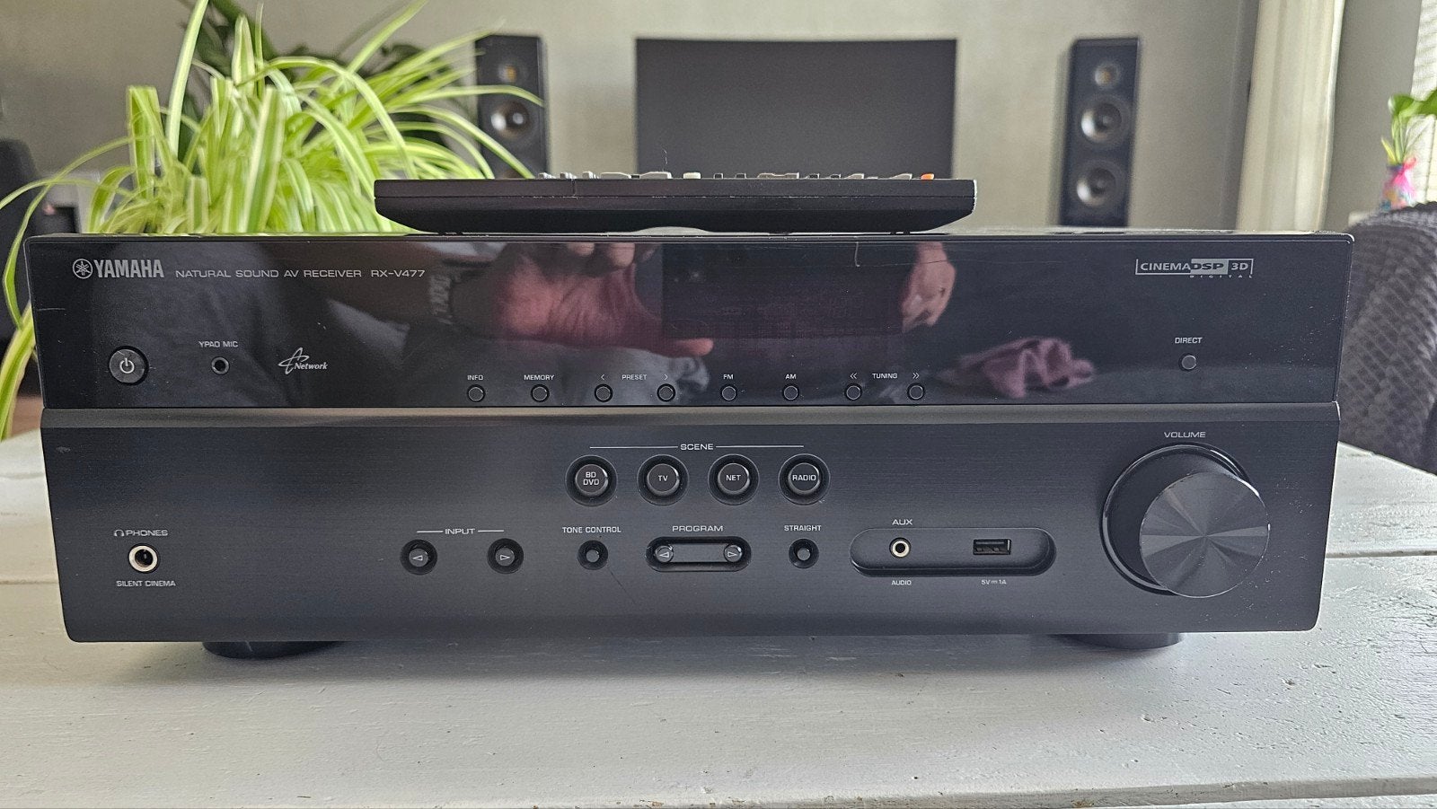 Yamaha RX-V477 Receiver met een nieuwe afstandsbediening., Ophalen, 120 watt of meer, Yamaha