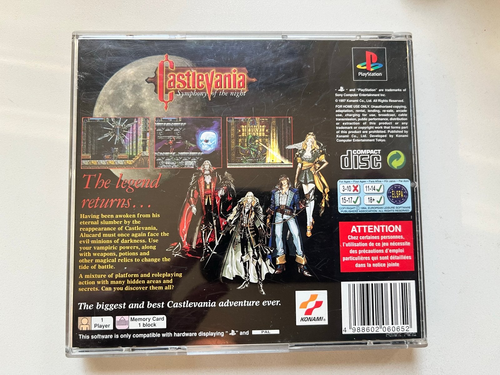 Castlevania: Symphony of the Night (PS1) - Zeer Goede Staat, Spelcomputers en Games, Games | Sony PlayStation 1, S, 1 speler, P
