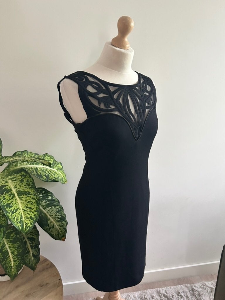Karen Millen maat 38 chique zwart cocktail jurk 3408, Maat 38/40 (M), Karen Millen, Karen Millen, Zwart