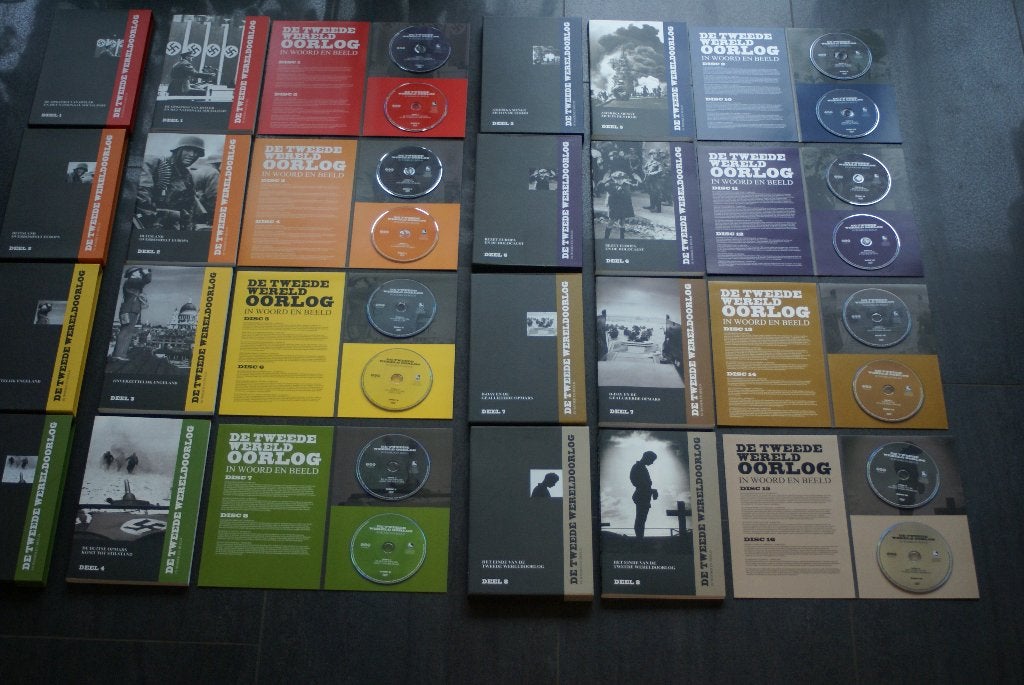 De Tweede Wereldoorlog in Woord en Beeld (Deel 1 t/m 8+dvd`s, Ophalen of Verzenden, Tweede Wereldoorlog, Zo goed als nieuw, Algemeen