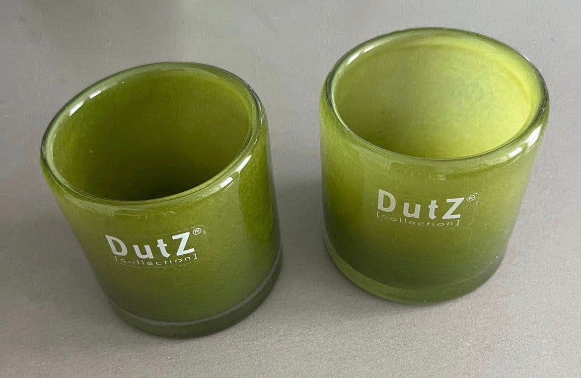 2 st. Groene Dutz Waxinelichtjes zgan, Ophalen of Verzenden, Zo goed als nieuw