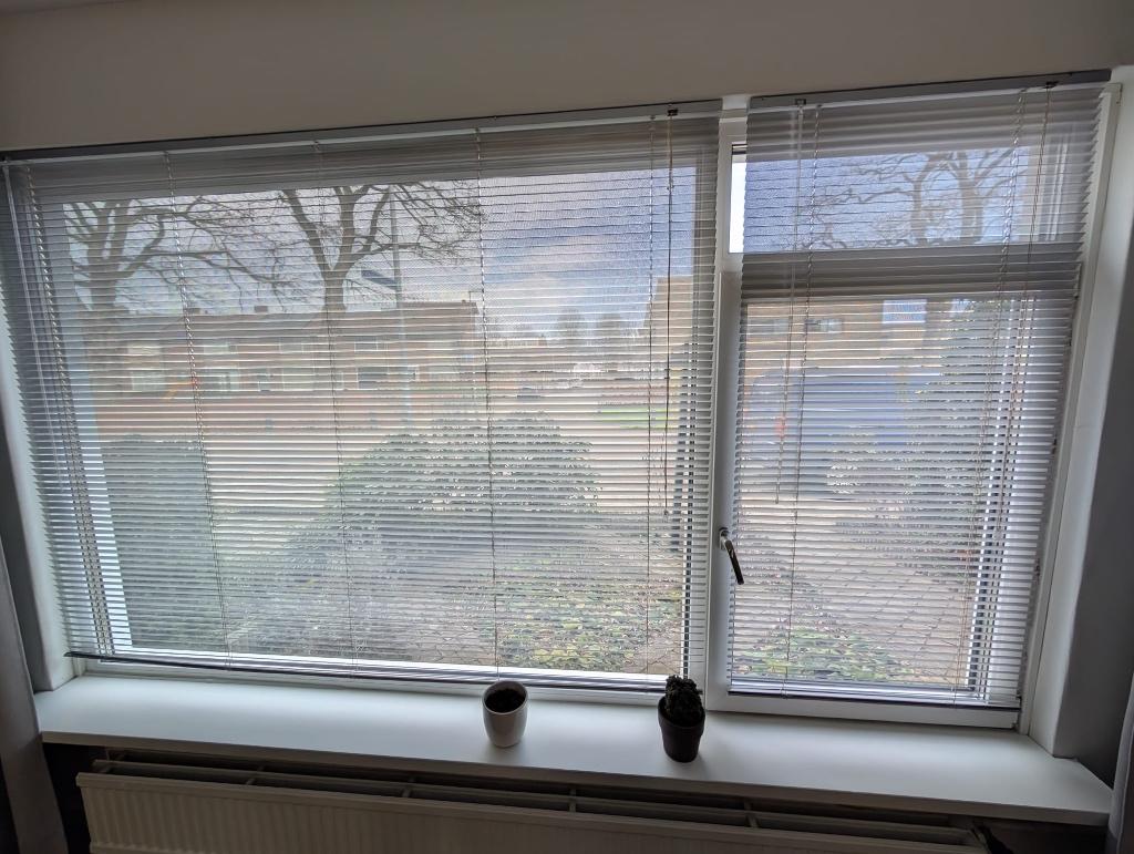 2 aluminium jaloezieën – 220 cm + 80 cm – Gamma, Huis en Inrichting, Ophalen, 100 tot 150 cm, Zo goed als nieuw, 200 cm of meer
