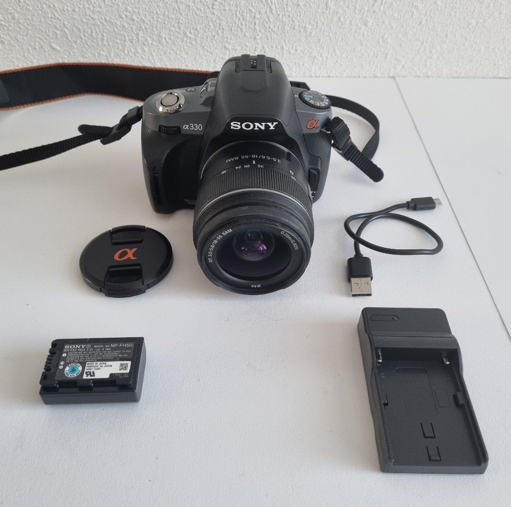 Sony Alpha A330 10.2MP Spiegelreflexcamera + 18-55mm Lens, Spiegelreflex, 10 megapixels, Ophalen of Verzenden, Sony