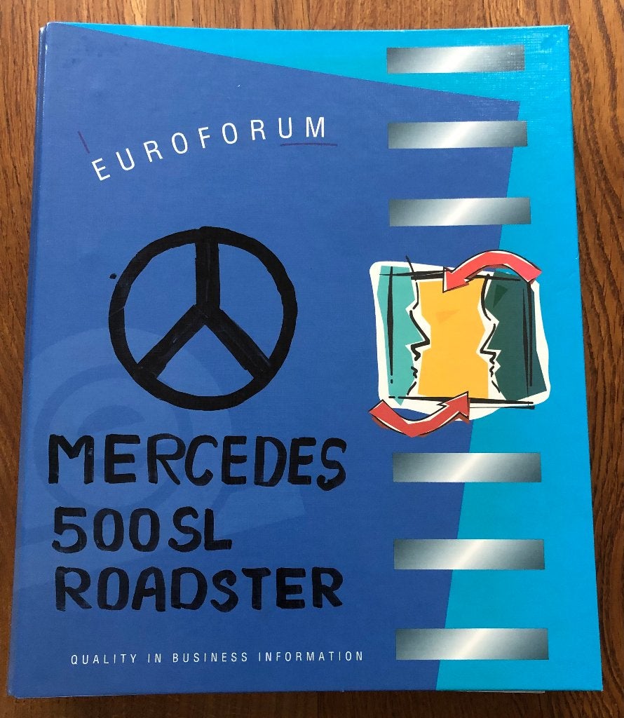 Euroforum Mercedes 500 SL Roadster Documentatie, Auto diversen, Ophalen of Verzenden