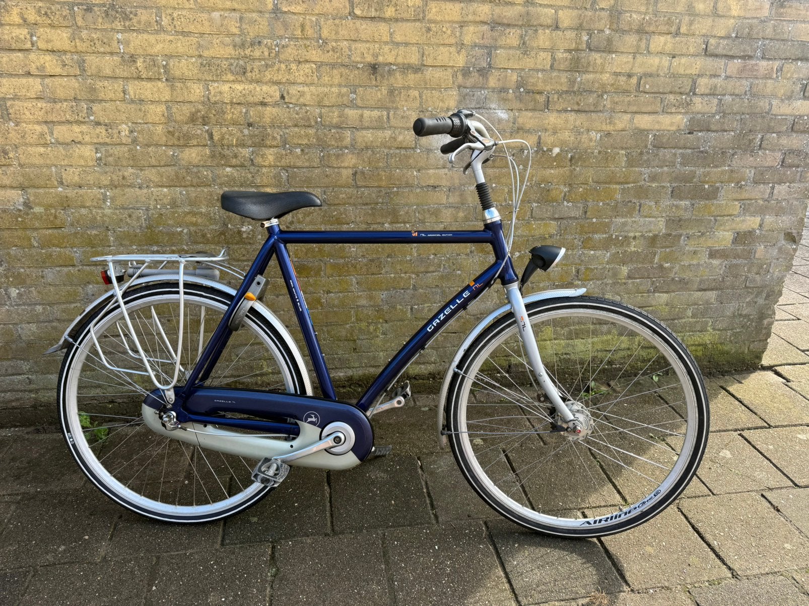 Nette gazelle puur nl herenfiets 28” 61 cm 3 versnellingen, Gebruikt, Versnellingen, Trommelrem, Ophalen