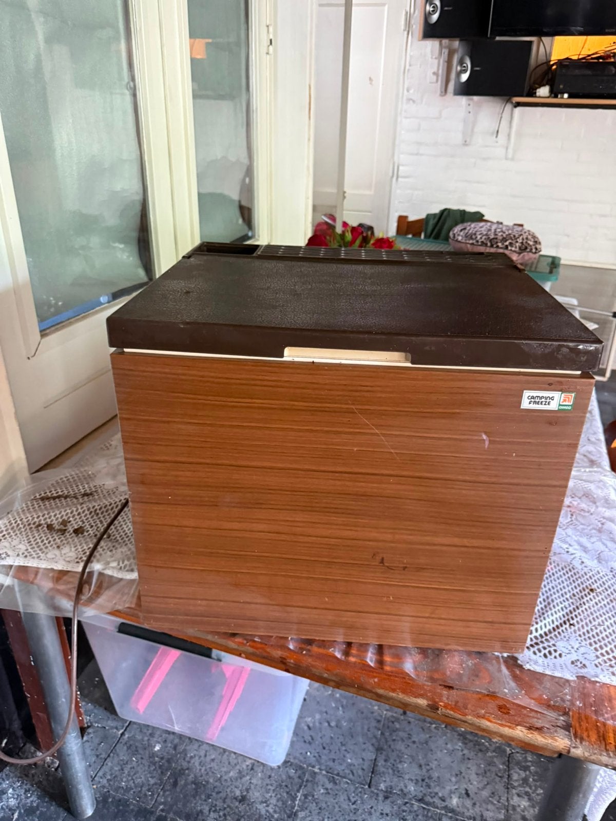Vintage Campingaz koelbox/minibar - werkt op gas en elektric, Ophalen, Minder dan 75 liter, Zonder vriesvak, Gebruikt