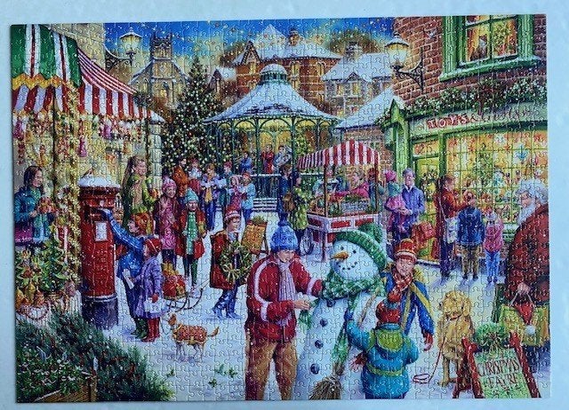 Gibsons puzzel. Secret Santa. 1000 stukjes., Hobby en Vrije tijd, Denksport en Puzzels, Ophalen of Verzenden, 500 t/m 1500 stukjes