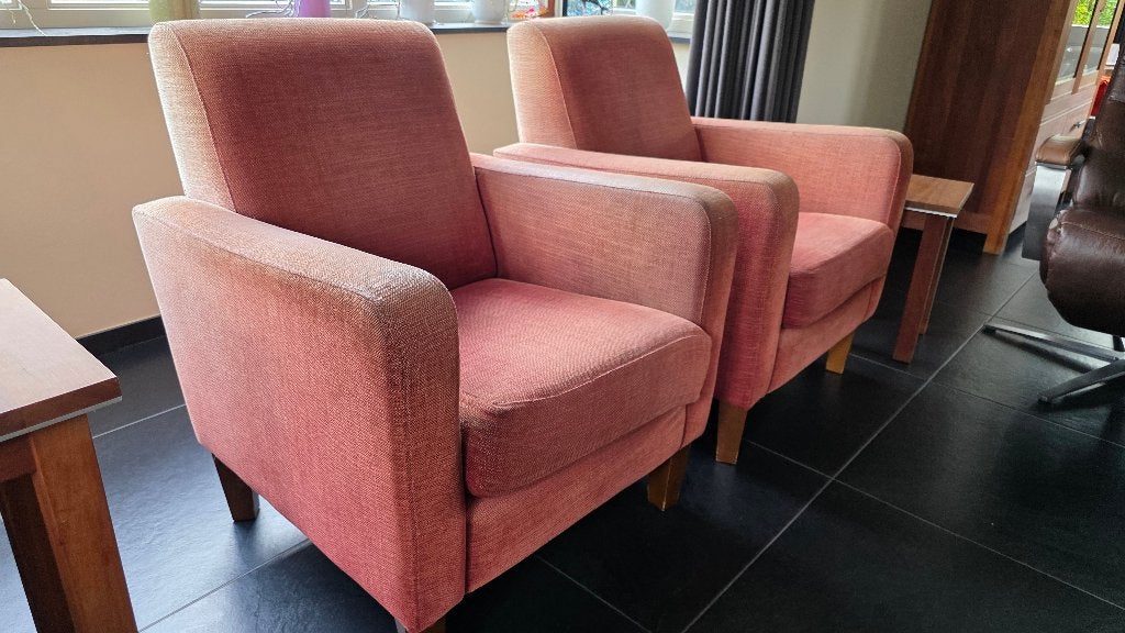 Stoelen + hockers, Ophalen, Gebruikt, Twee, Stof