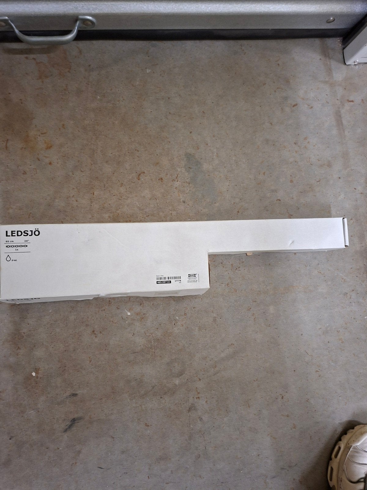 IKEA LEDSJÖ LED-wandlamp 60 cm, chroom, IP44, Metaal, Nieuw, Zilver, Ophalen of Verzenden