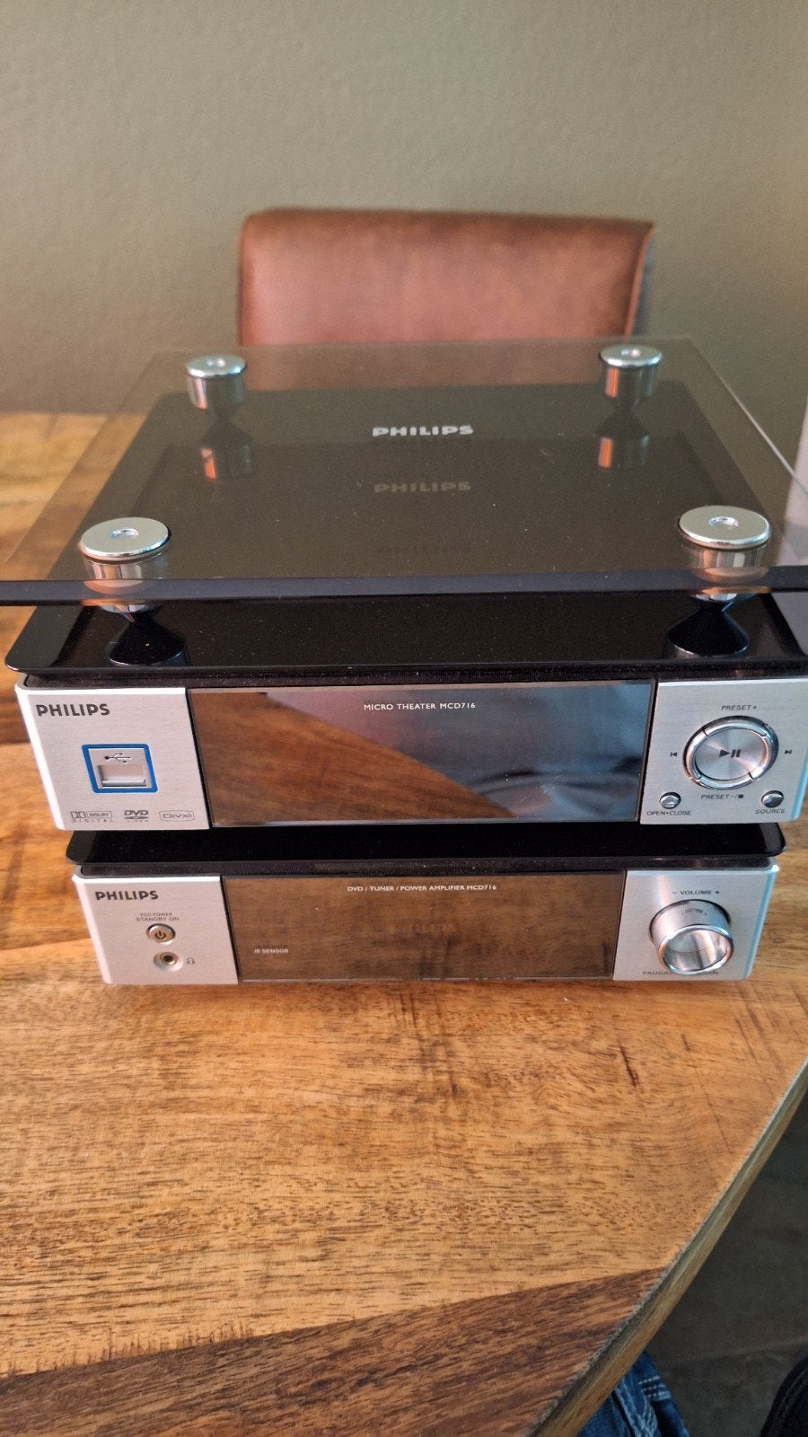 Philips Micro Theater MCD716 DVD/Tuner/Versterker, Ophalen of Verzenden, Gebruikt, Philips, Dvd-speler