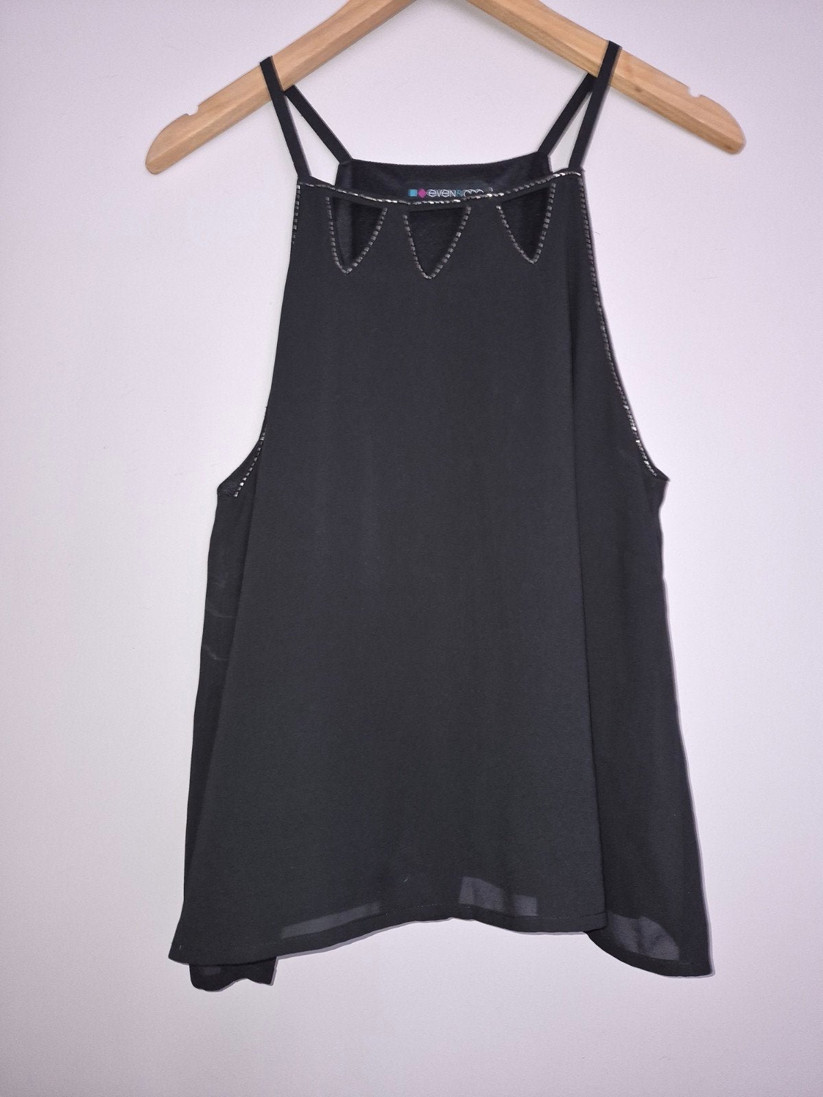 Even&Odd Zwarte Top met Dunne Bandjes - Maat XL, Zwart, Maat 42/44 (L), Nieuw, Ophalen of Verzenden