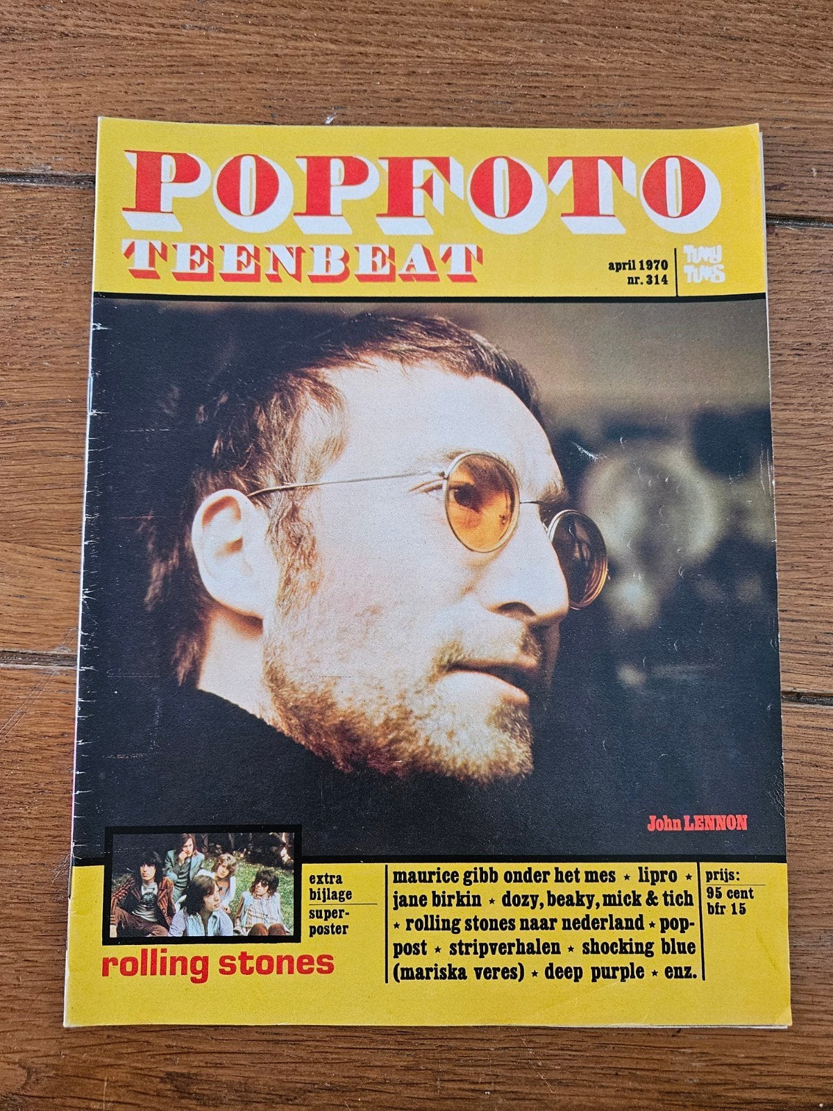 Popfoto Teenbeat april 1970 - John Lennon, Mariska Veres, Ophalen of Verzenden, 1960 tot 1980, Nederland, Tijdschrift