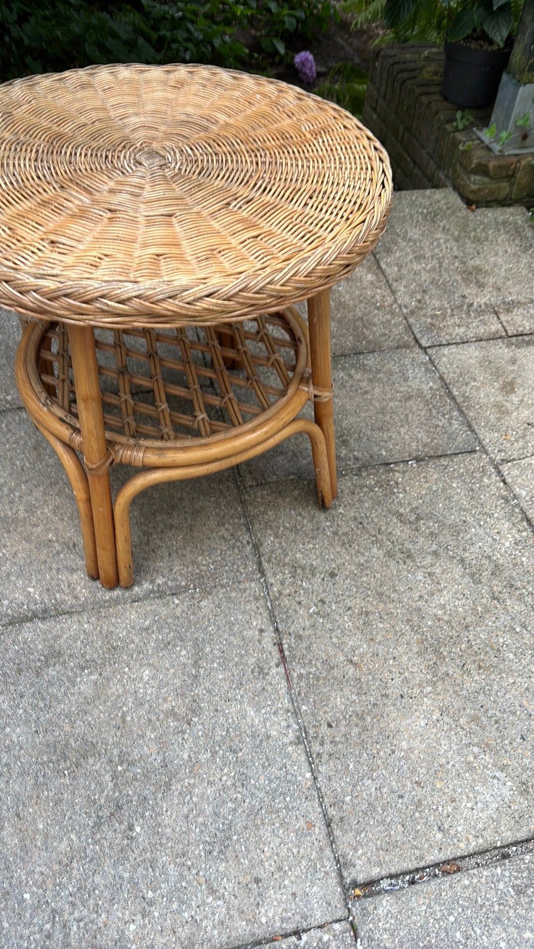 Retro Vintage bamboe tafel zeer goede staat, Ophalen of Verzenden, Huis en Inrichting