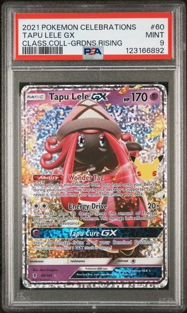 Tapu Lele GX 60/145 Celebrations PSA 9 Pokémon Kaart, Ophalen of Verzenden, Nieuw, Losse kaart
