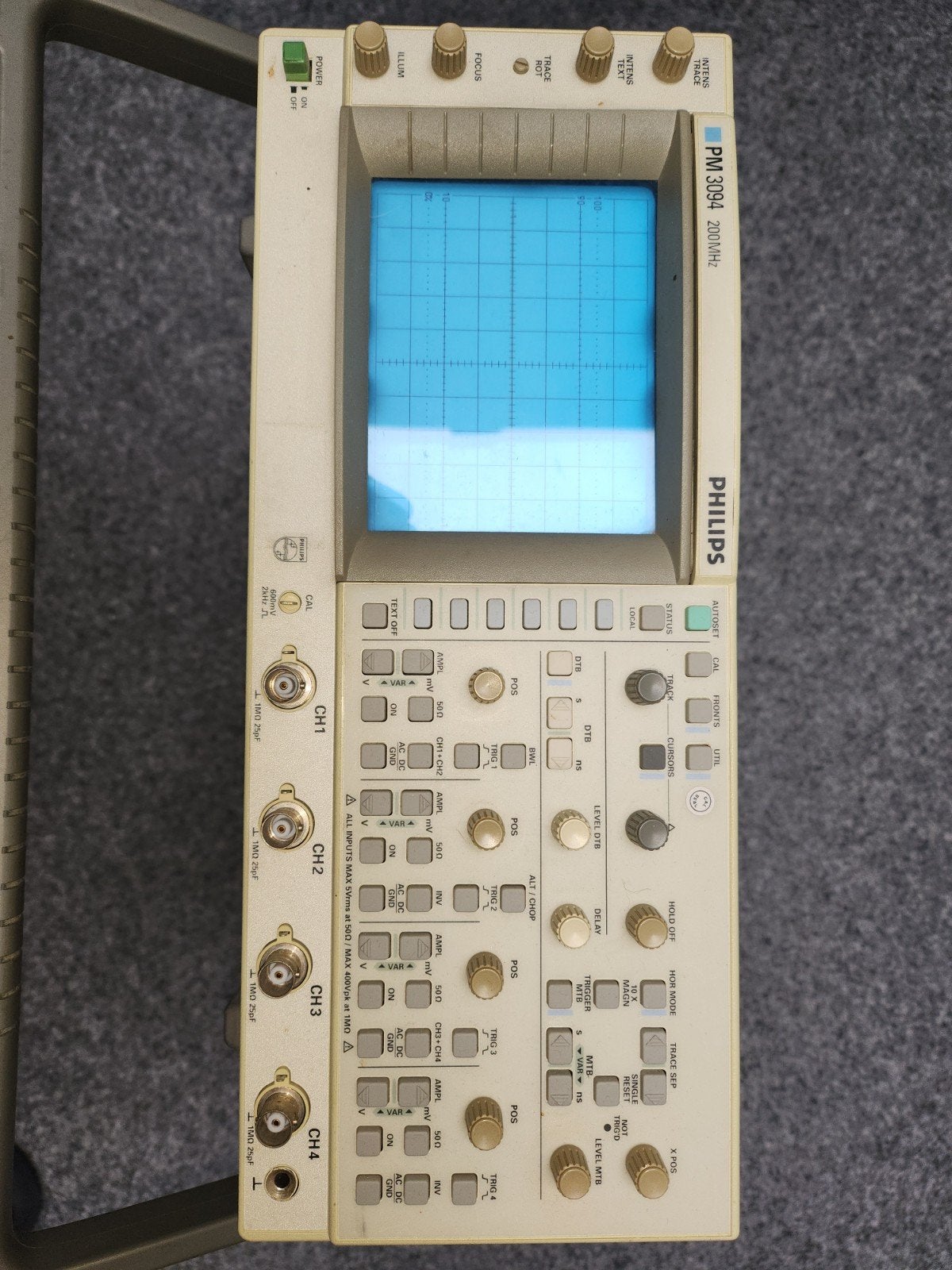 Philips PM3096 200MHz Oscilloscoop - 4 Kanalen, Ophalen, Gebruikt