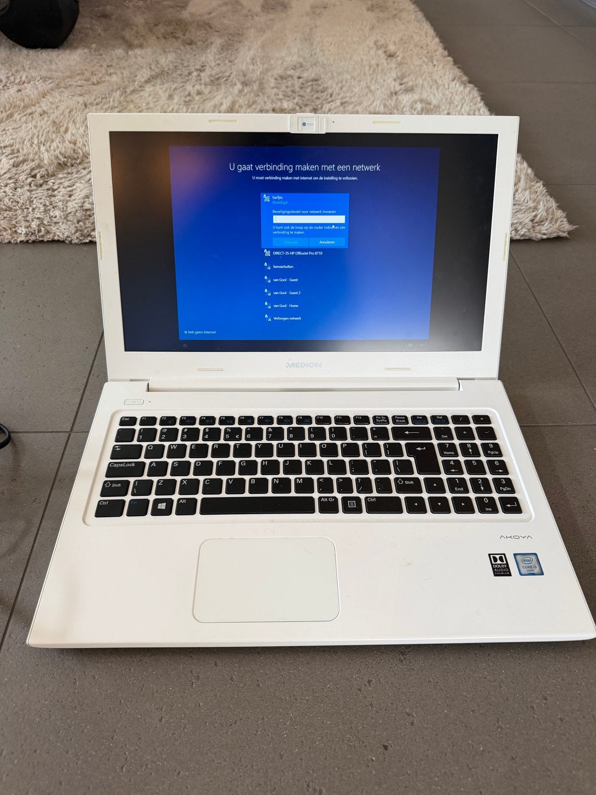 Medion Akoya Laptop - Wit, Goede Staat, Ophalen, Gebruikt, 2 tot 3 Ghz, 8 GB