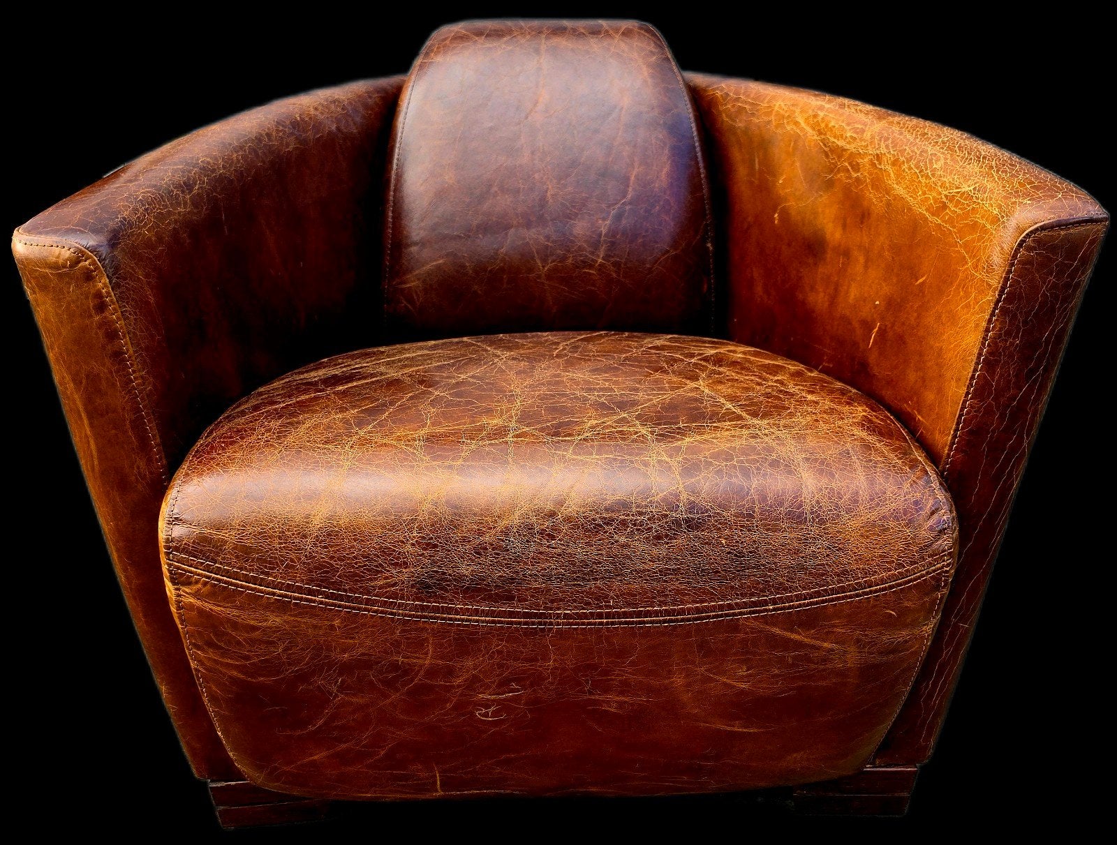 Vintage Leren Aviator fauteuil + BEZORGING GRATIS