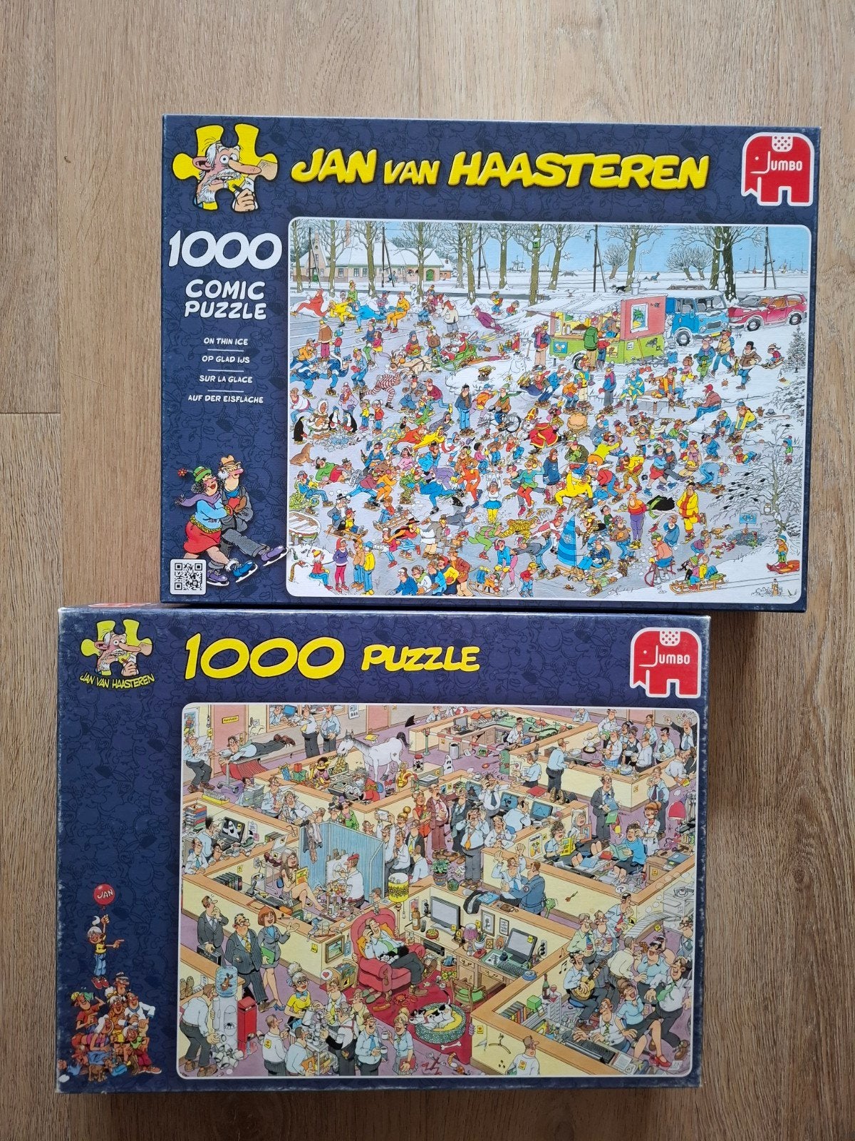 TWEE JAN VAN HAASTEREN LEGPUZZELS, Ophalen of Verzenden, 500 t/m 1500 stukjes, Zo goed als nieuw