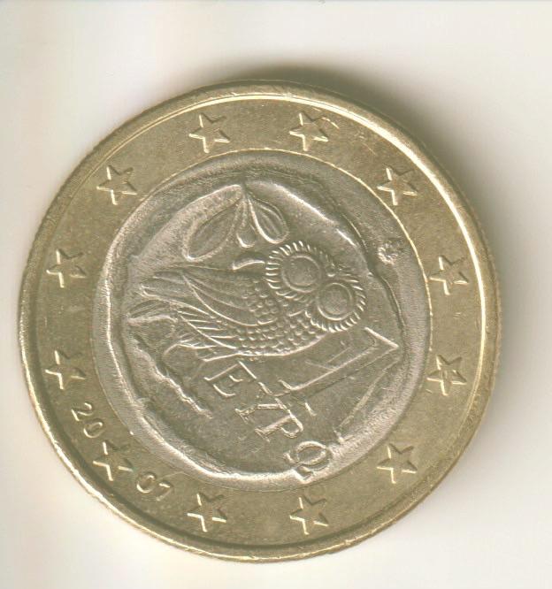 1 euro 2007 griekenland, Verzenden, Griekenland, 2 euro
