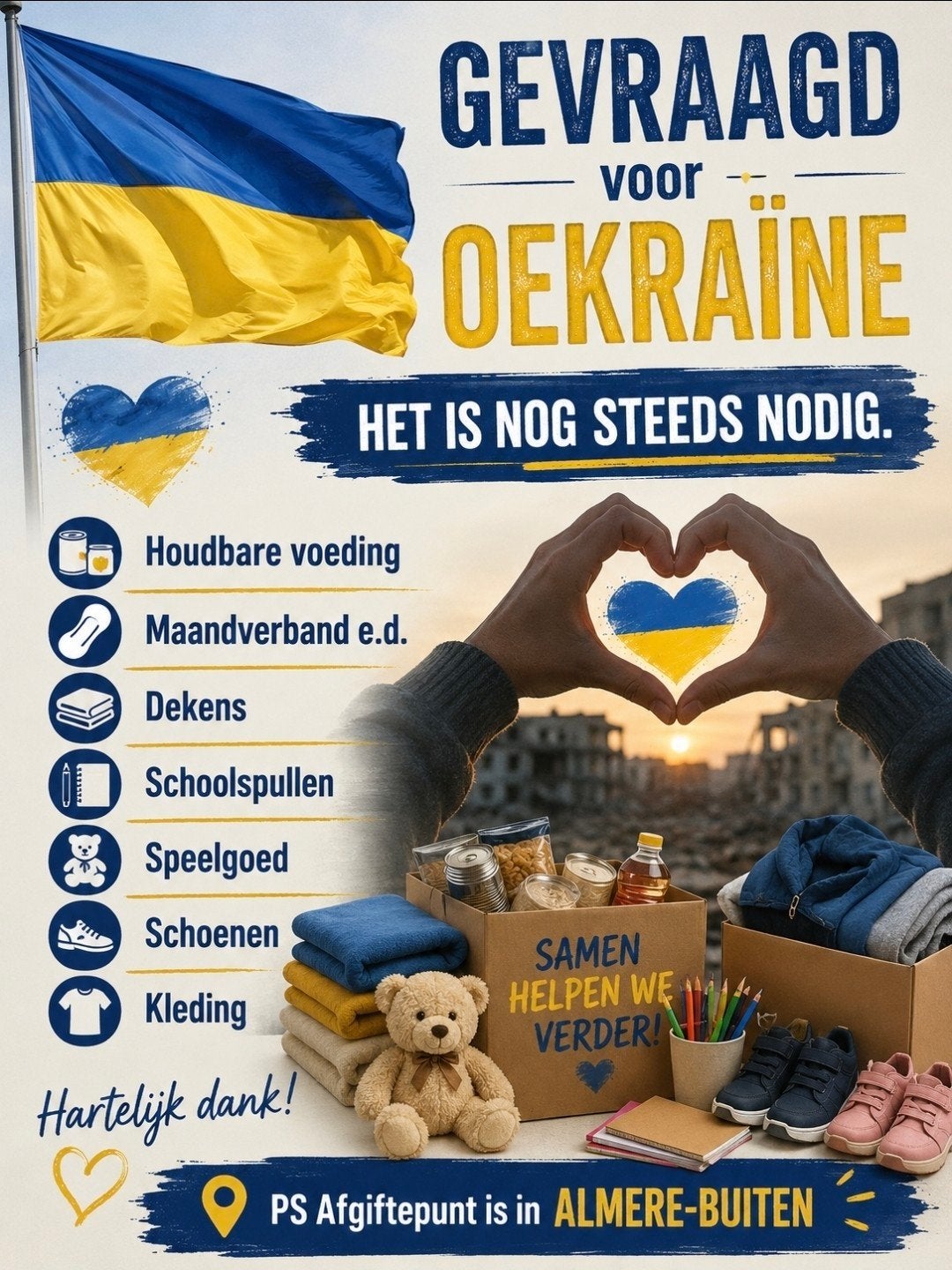 GEVRAAGD: Goederen voor Oekraïne., Eén persoon, Overige soorten