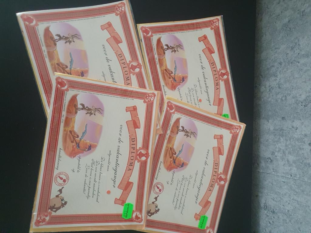 4 nieuwe diploma's voor de vakantieganger, Verzamelen, Ophalen of Verzenden, Nieuw